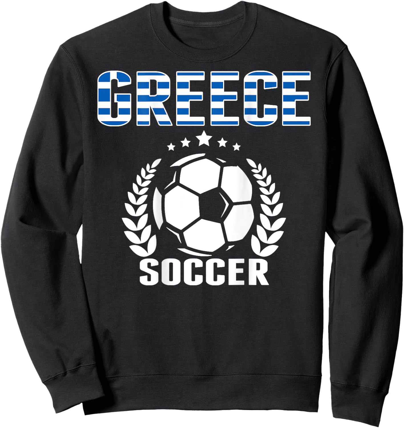 Greece Soccer Fans Jersey - Proud Greek Football Lovers Sweatshirt - Sweatshirt | Black