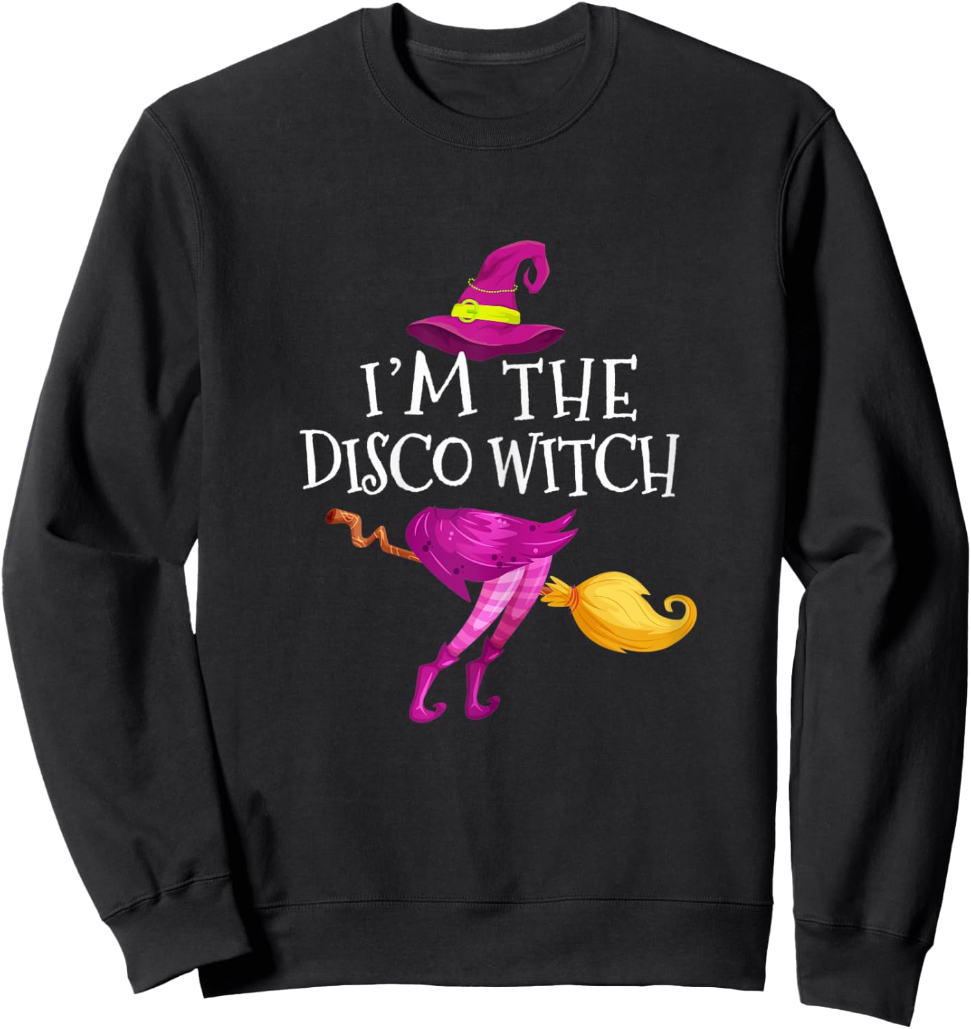 I'm The Disco Witch Matching Group Halloween Sweatshirt - Sweatshirt | Black