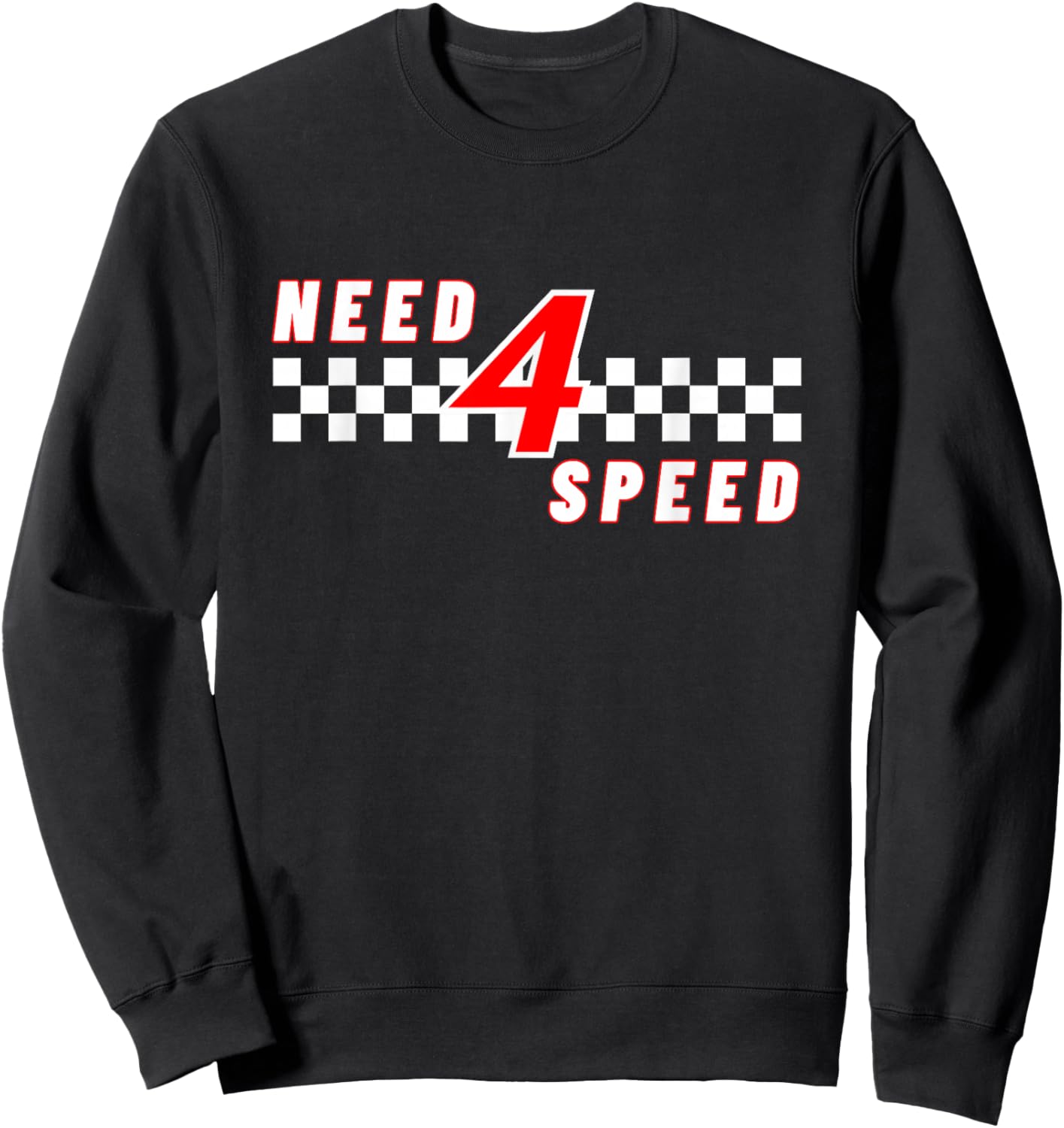 Need 4 Speed Birthday 4 Year Old Racing Car Driver Sweatshirt - Sweatshirt | Black