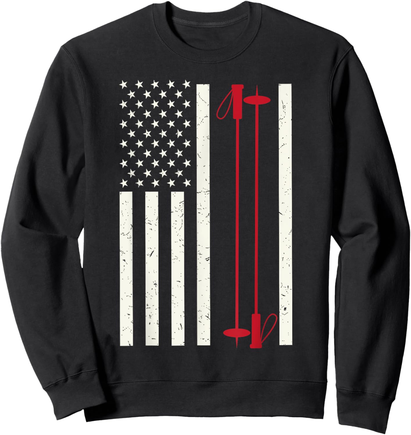 Cool Skiing Art Women Skiing Themed Ski Lover Skier Sweatshirt - Sweatshirt | Black