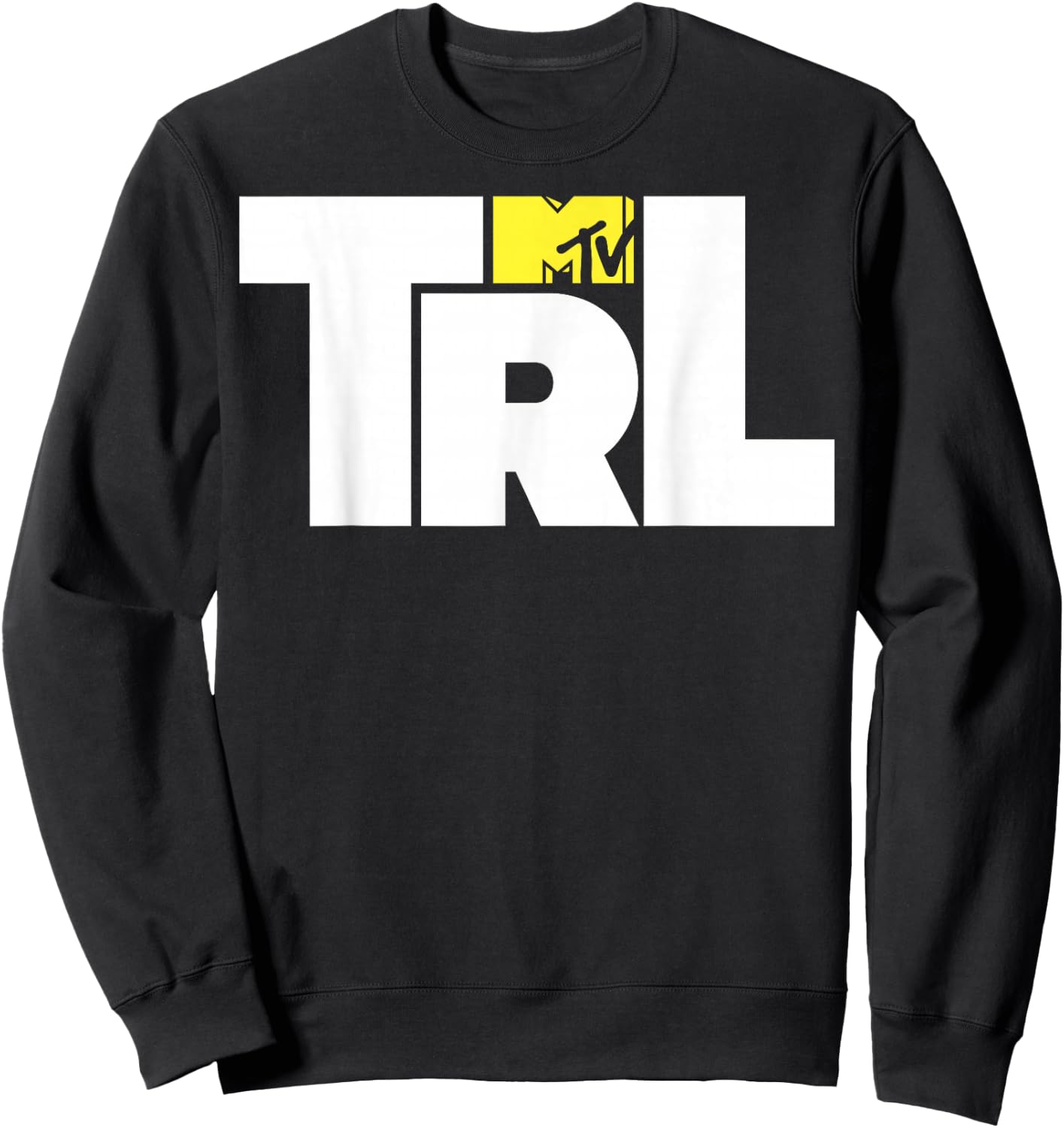 MTV TRL Simple Mid Chest Logo Graphic Sweatshirt - Sweatshirt | Black