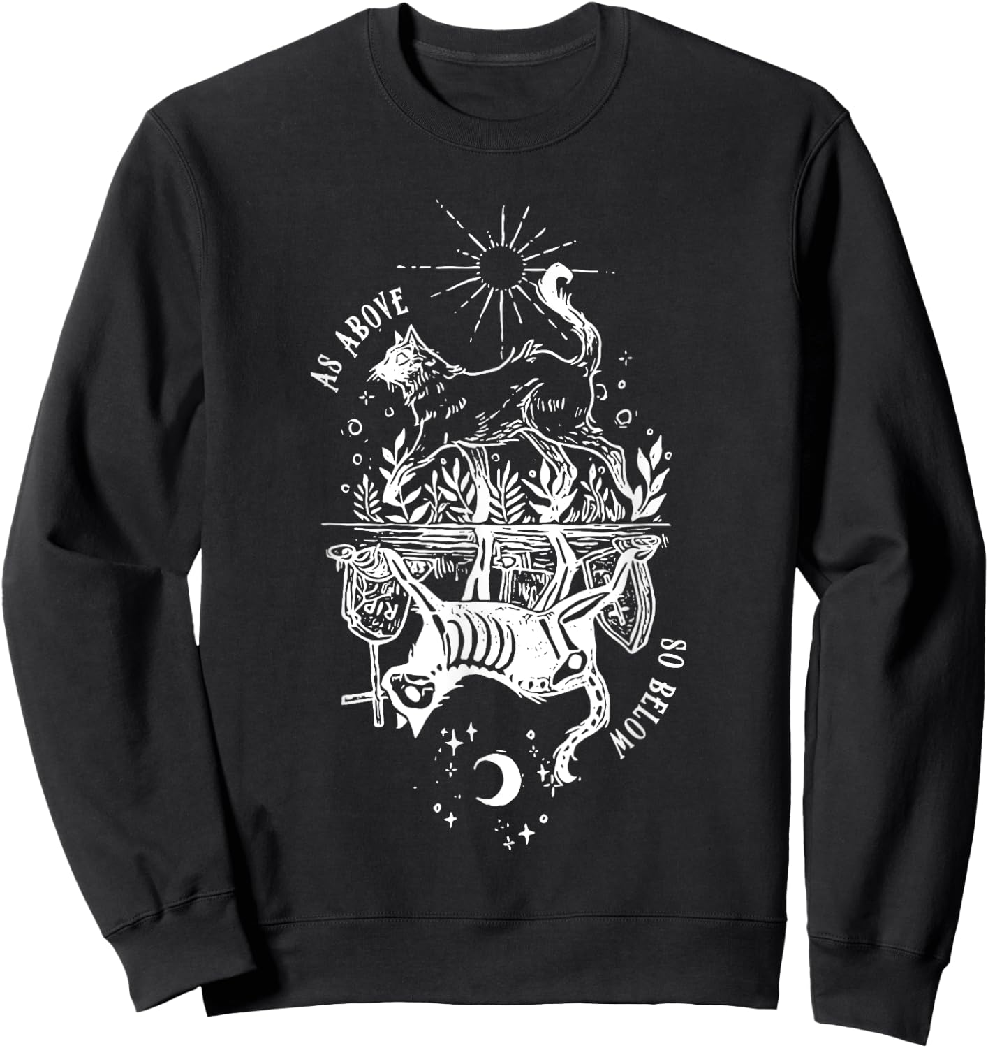 as above so below cat Women Sweatshirt - Sweatshirt | Black