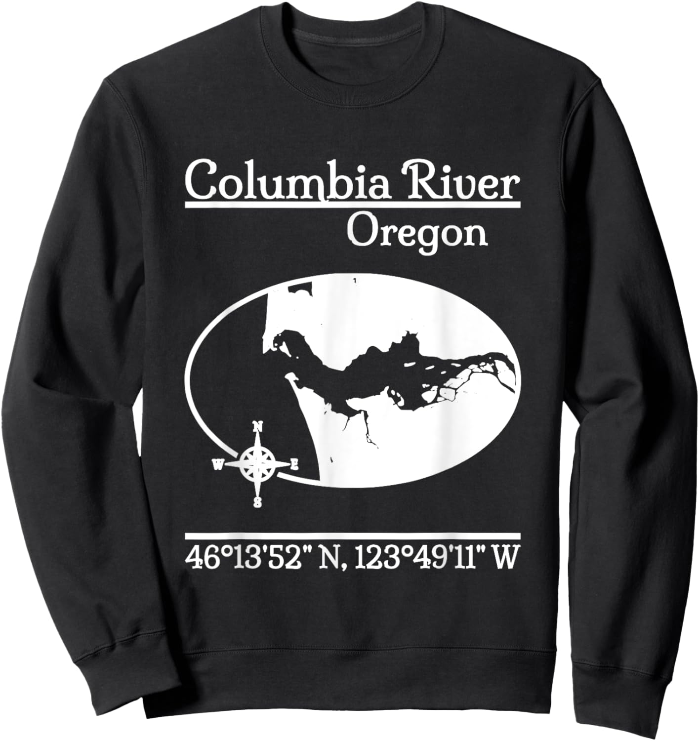 Columbia River - Oregon Sweatshirt - Sweatshirt | Black