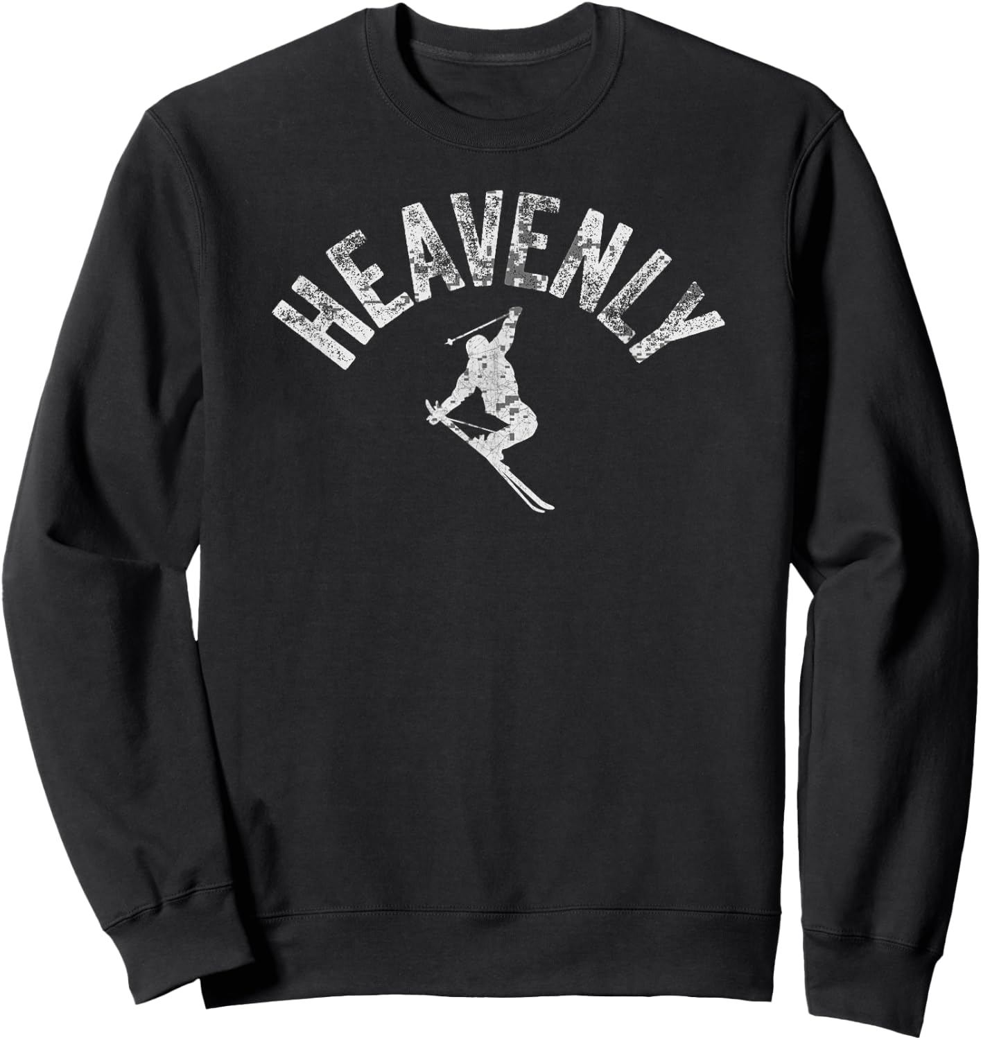 Ski Heavenly Vintage California Skiing Cool Cali Skier Gear Sweatshirt - Sweatshirt | Black