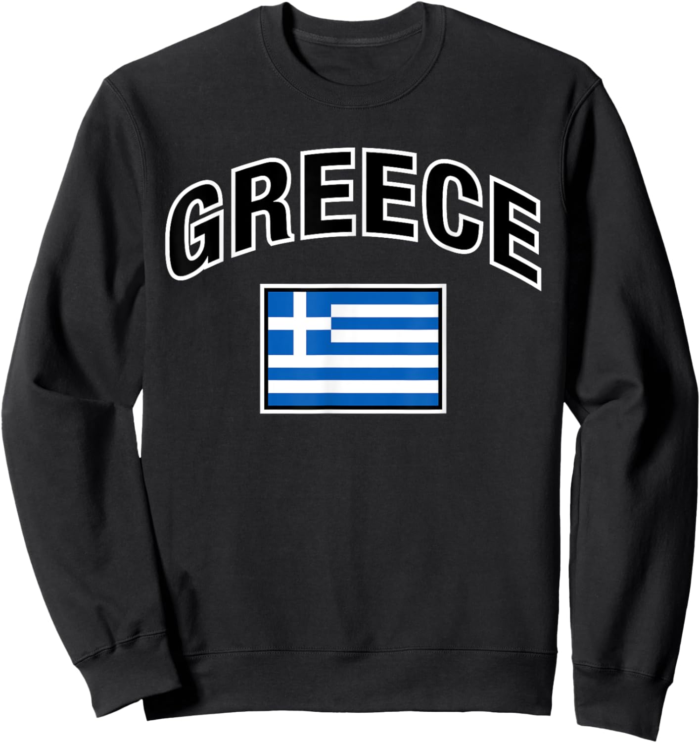 Greece Flag Proud Greek Sweatshirt - Sweatshirt | Black