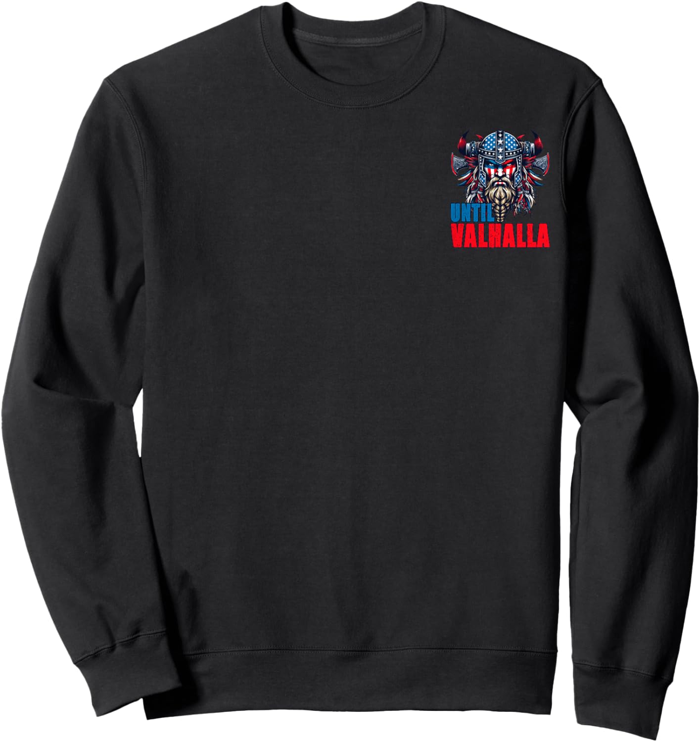 Until Valhalla Viking Norse Mythology Minimalist Sweatshirt - Sweatshirt | Black