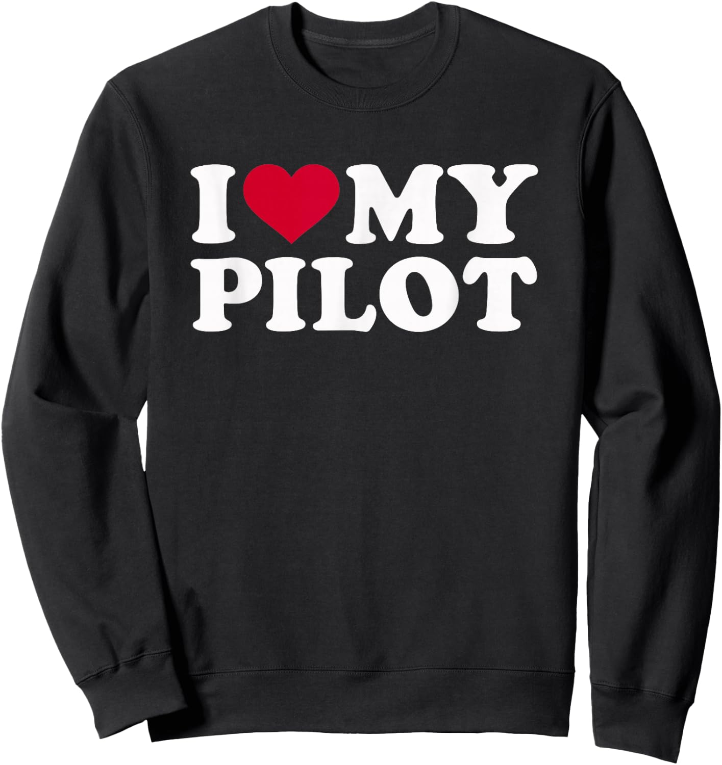 Ich liebe meinen Pilotten Sweatshirt - Sweatshirt | Black