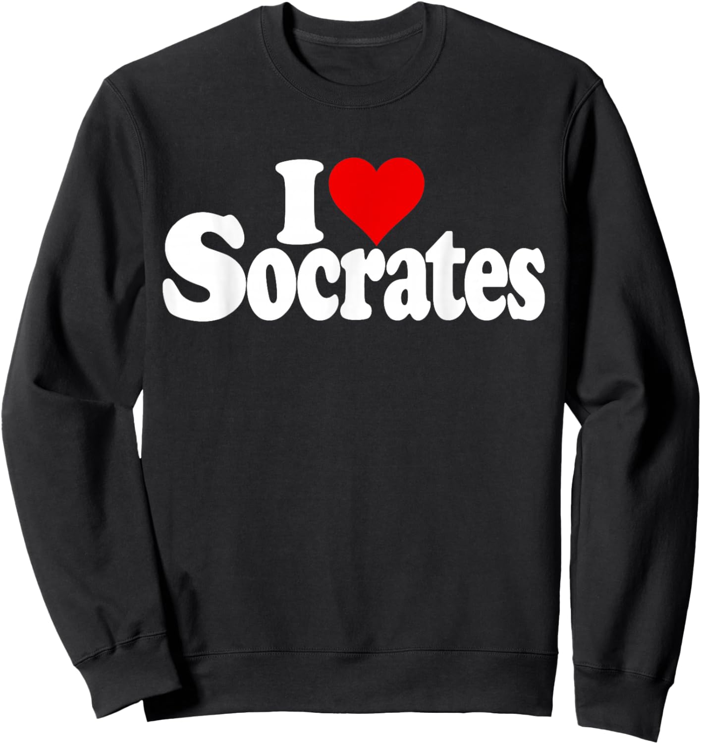 Greek Philosophy SOCRATIC I LOVE HEART SOCRATES Sweatshirt - Sweatshirt | Black
