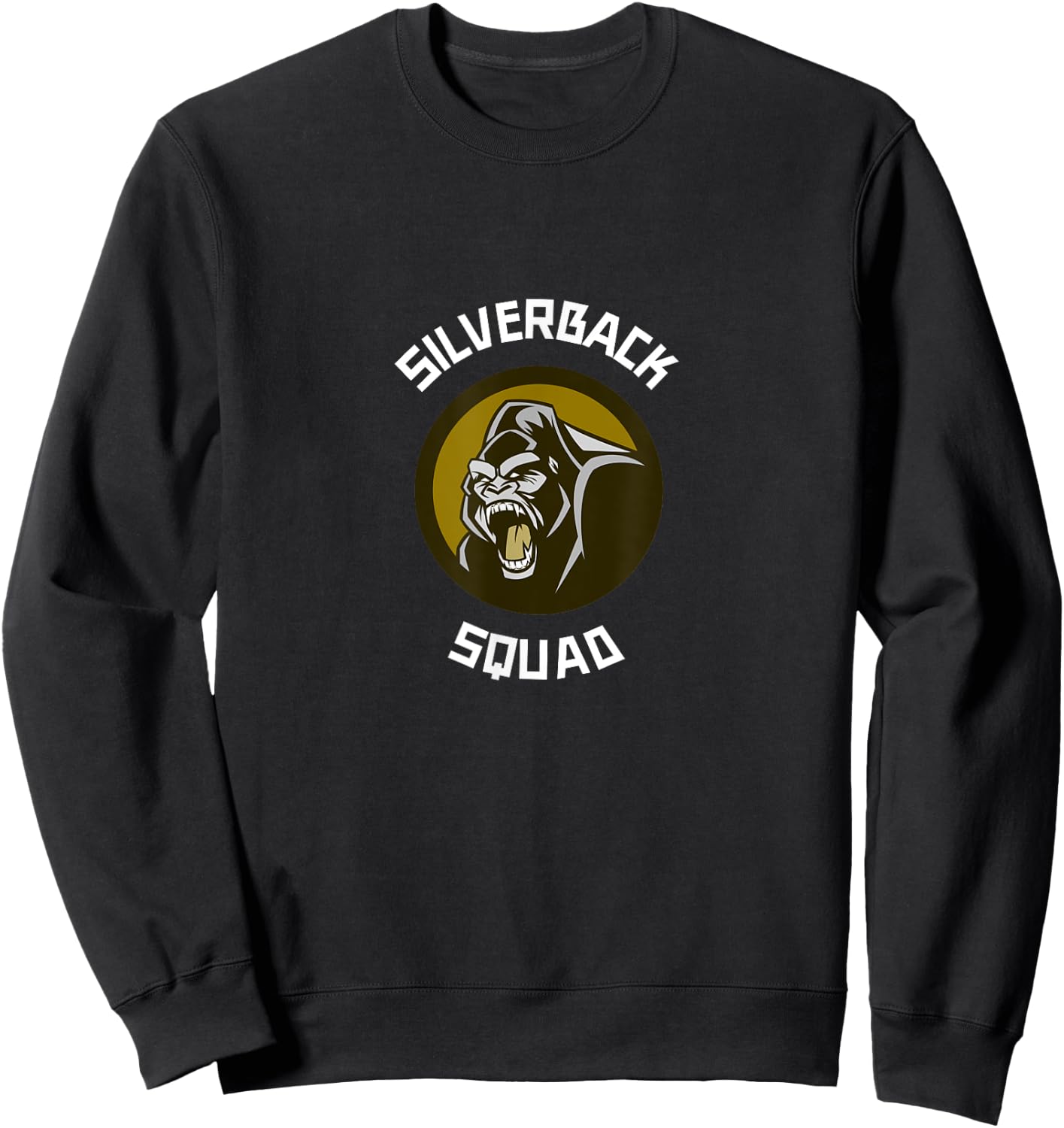 Silverback Gorilla Monkey Squad Sweatshirt - Sweatshirt | Black