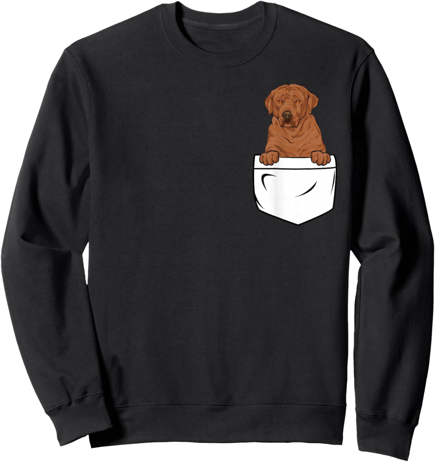 Fox Red Labrador Retriever Pocket Foxred Lab Sweatshirt - Sweatshirt | Black