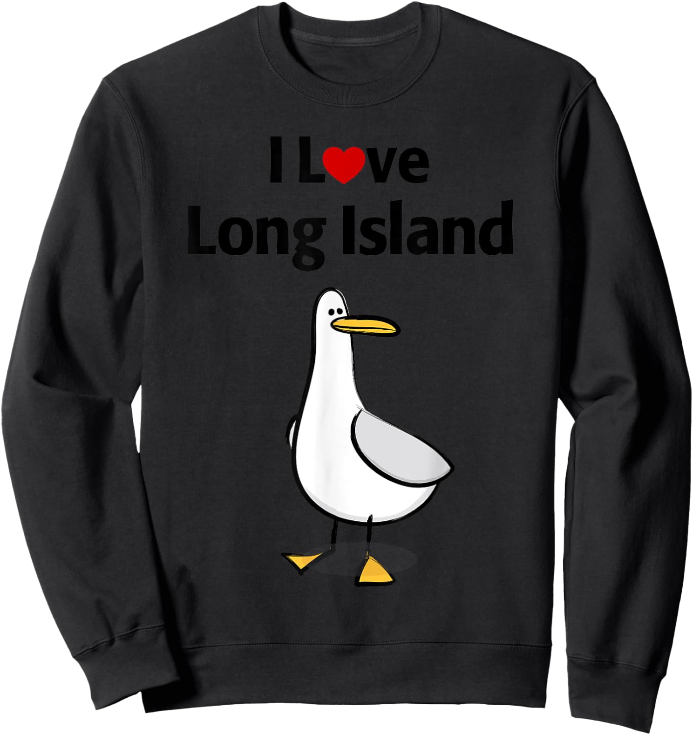 I Love Long Island Sweatshirt - Sweatshirt | Black