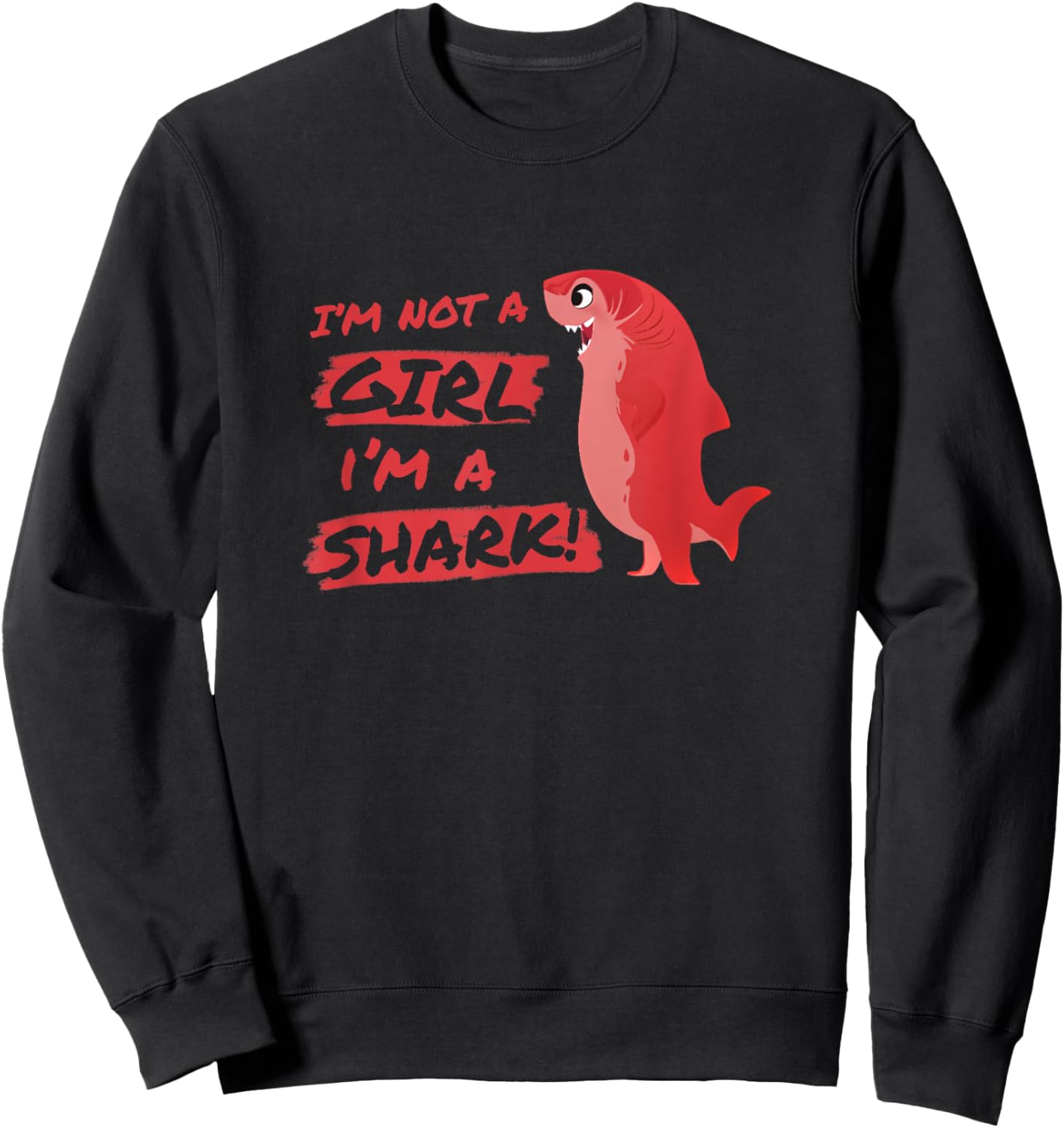 Nimona I'm Not A Girl I'm A Shark Shapeshifting Hero Sweatshirt - Sweatshirt | Black