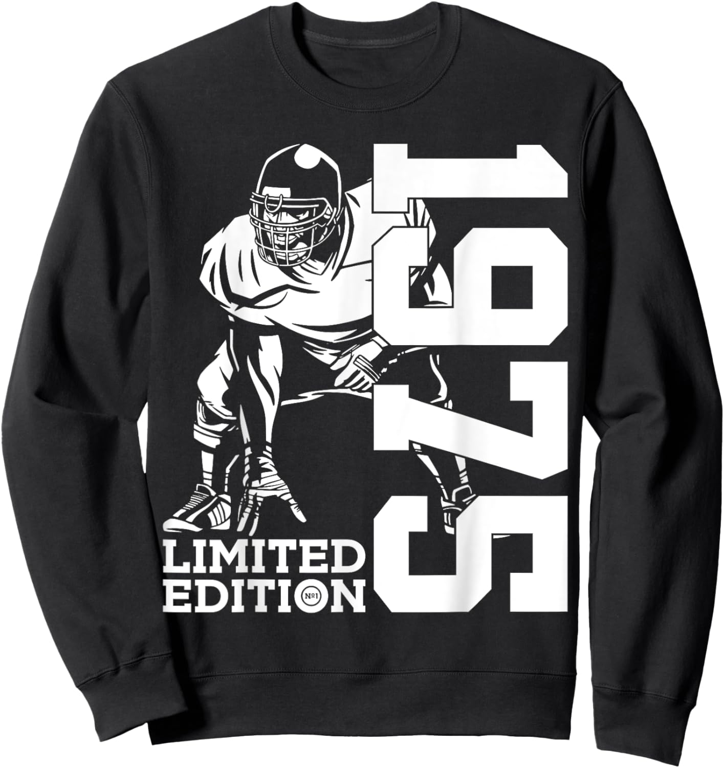 50th BIRTHDAY FOOTBALL LIMITED EDITION 1975 FOOTBALL Sweatshirt - Sweatshirt | Black