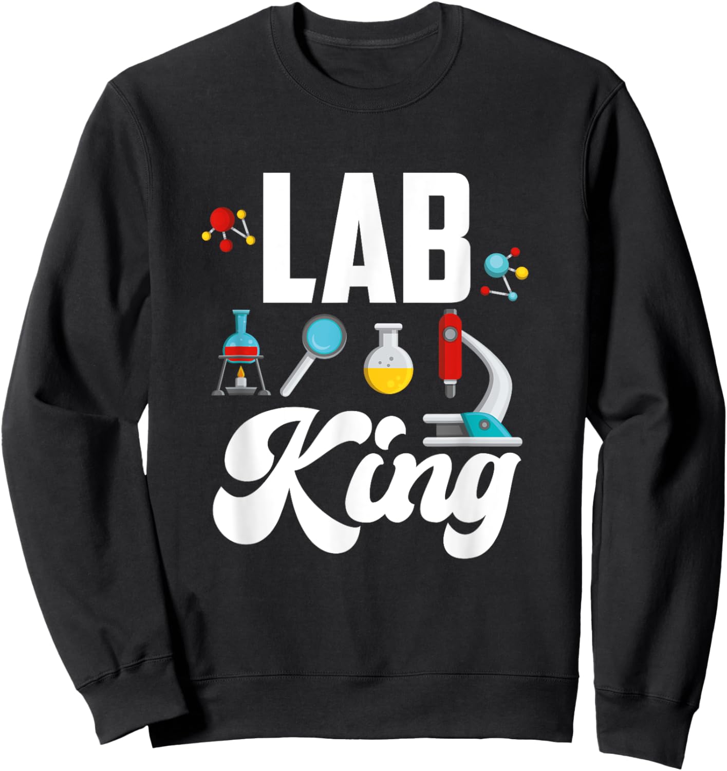 Lab King - Chemist Laboratory Worker Sweatshirt - Sweatshirt | Black
