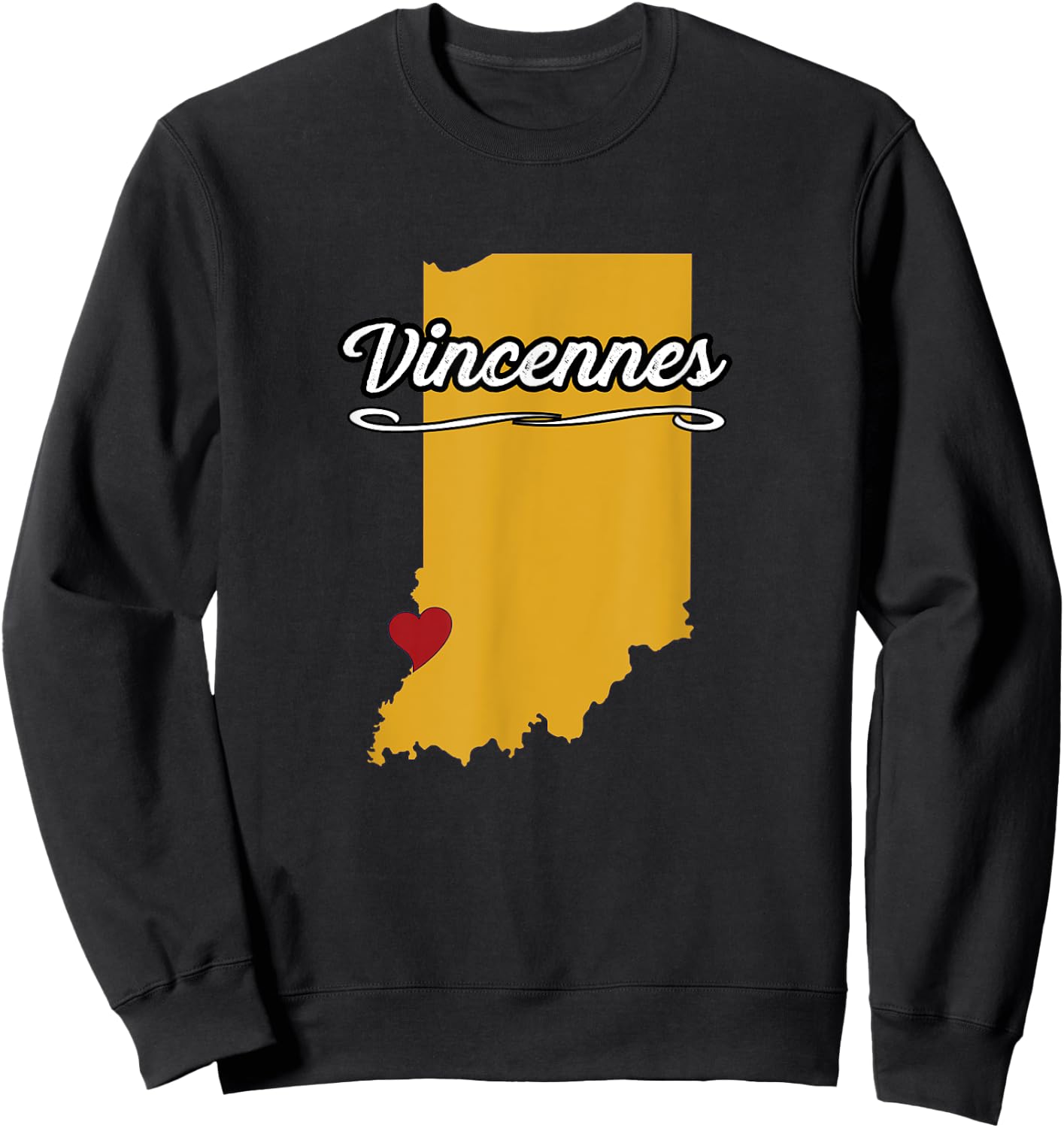City of Vincennes Indiana | Hoosier Novelty Merch Gift Sweatshirt - Sweatshirt | Black