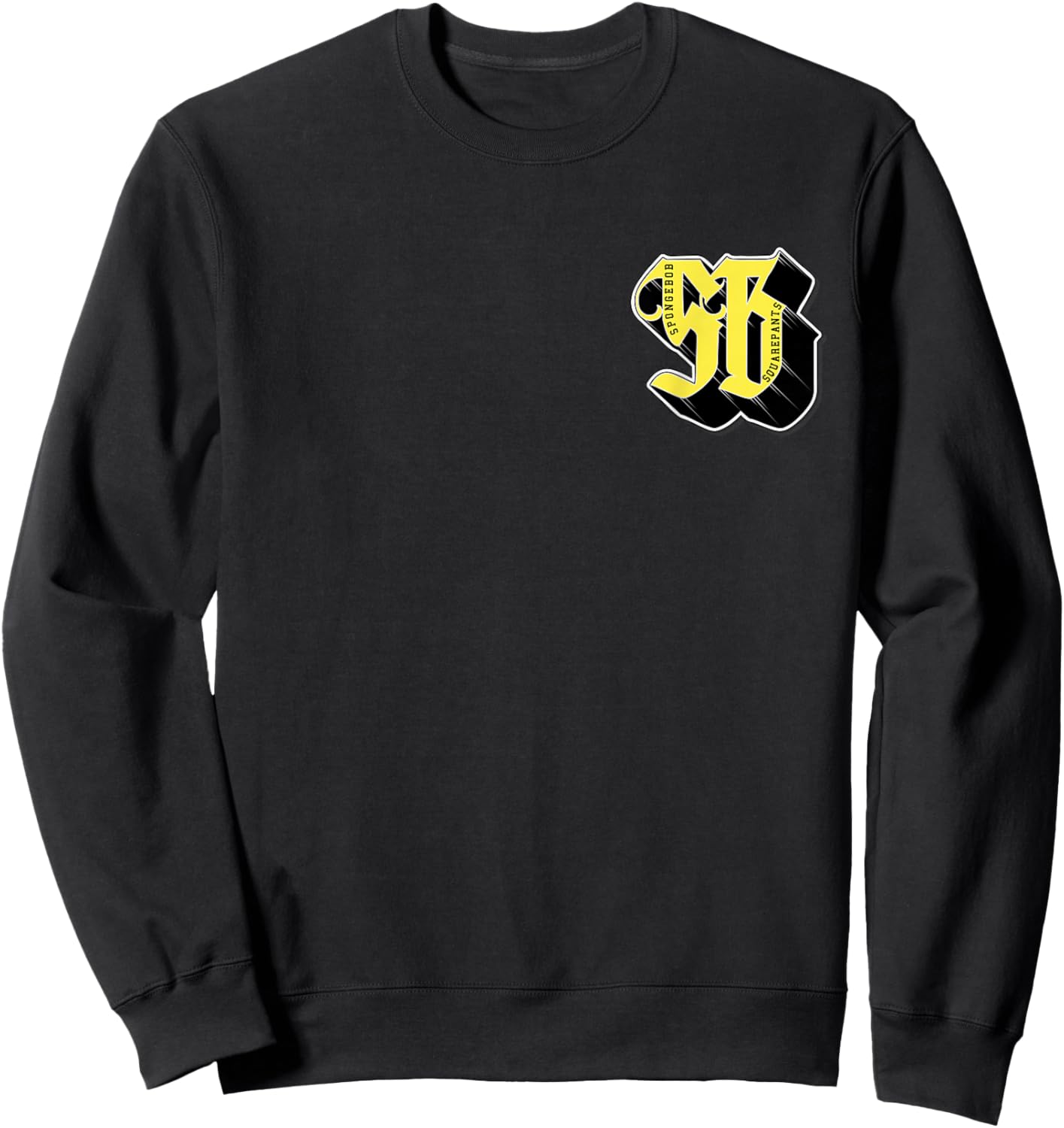 Spongebob Squarepants Gold Logo Sweatshirt - Sweatshirt | Black