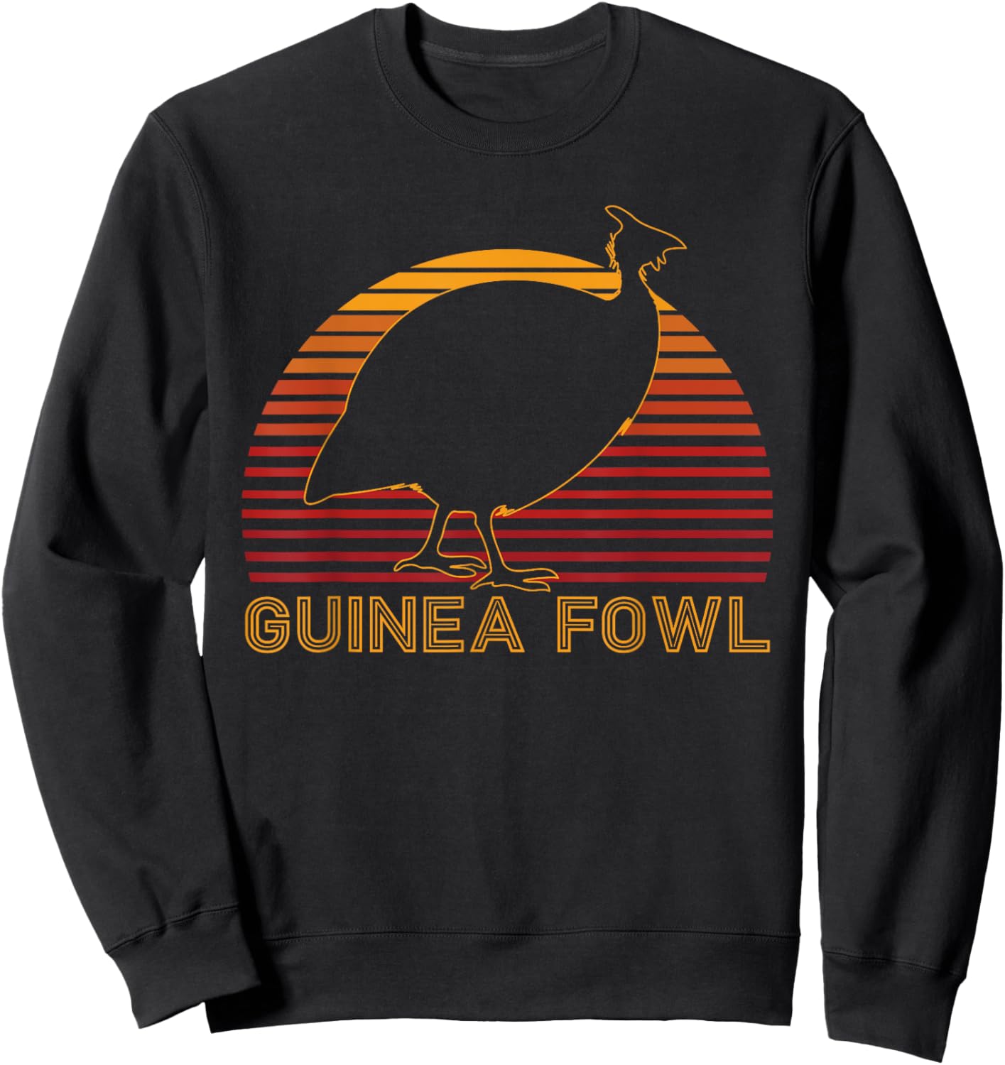 Retro Guinea Fowl Sweatshirt - Sweatshirt | Black