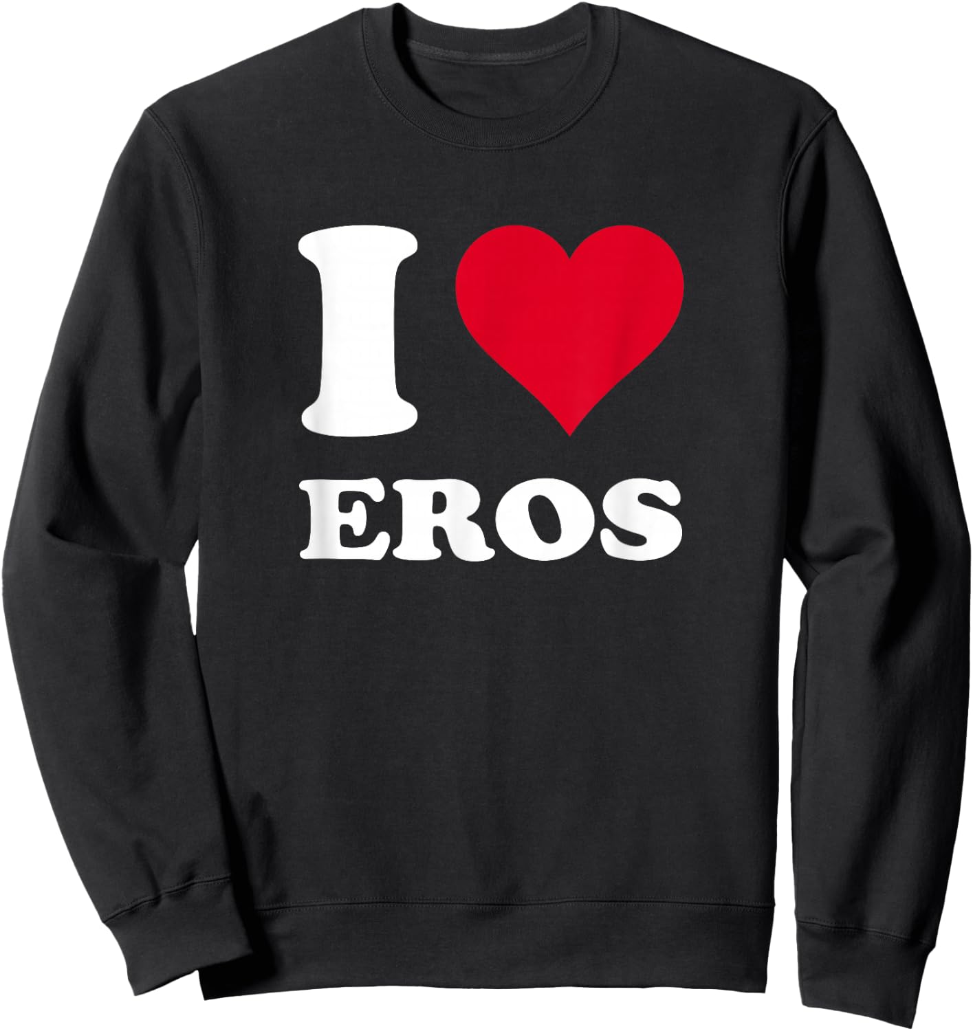 Red Heart I Love Eros Sweatshirt - Sweatshirt | Black