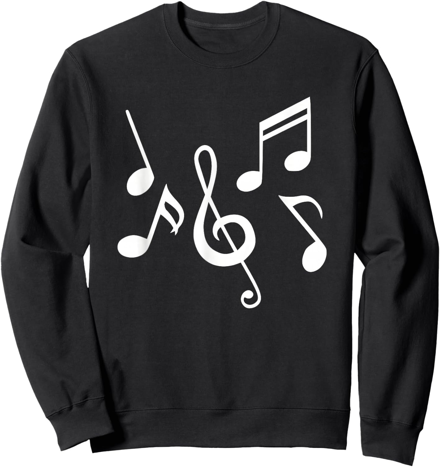 Music Notes Sweatshirt - Sweatshirt | Black