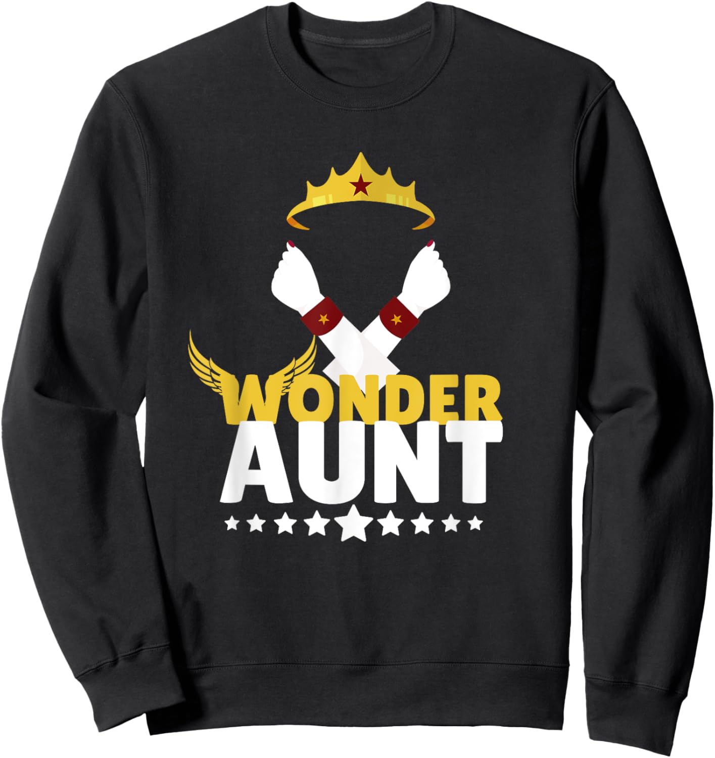 Wonder Aunt Superhero Favorite Best Auntie Costume Gift Sweatshirt - Sweatshirt | Black
