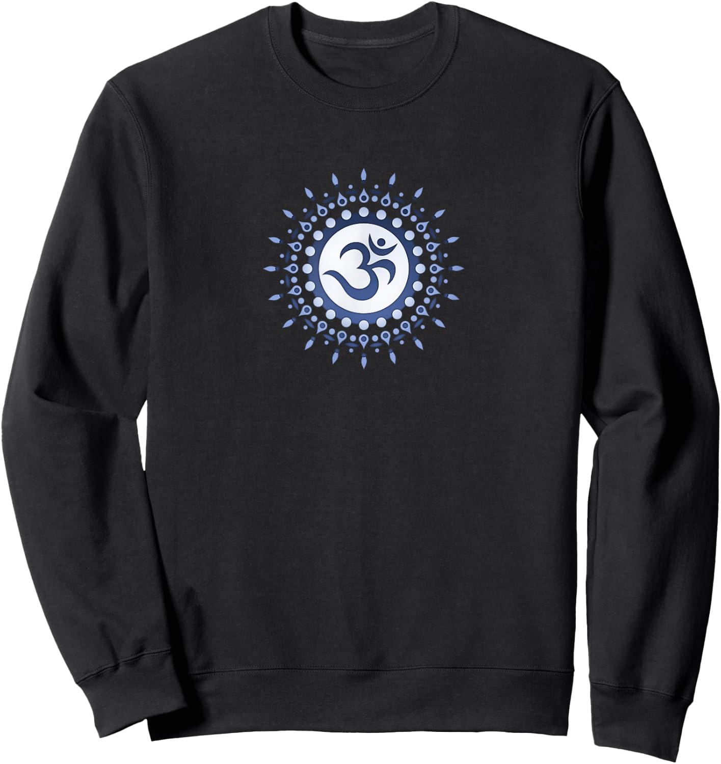 Om Mantra Sun Yoga Symbol Mandala Sweatshirt - Sweatshirt | Black