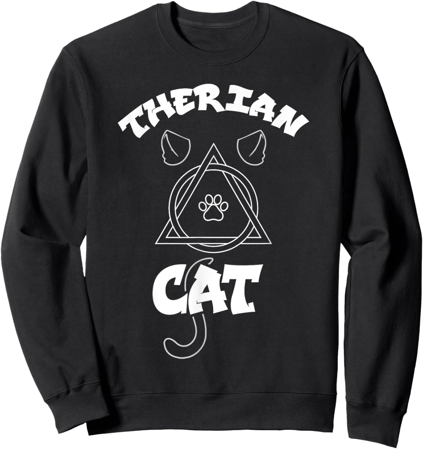 Therian Cat Kin Alter Kin Otherkin Therian Sweatshirt - Sweatshirt | Black