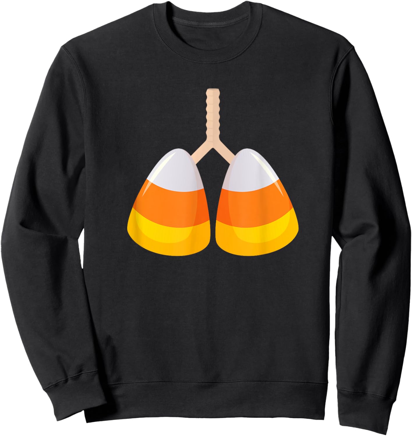 Halloween NICU Respiratory Therapist RT Lung Squad Candycorn Sweatshirt - Sweatshirt | Black