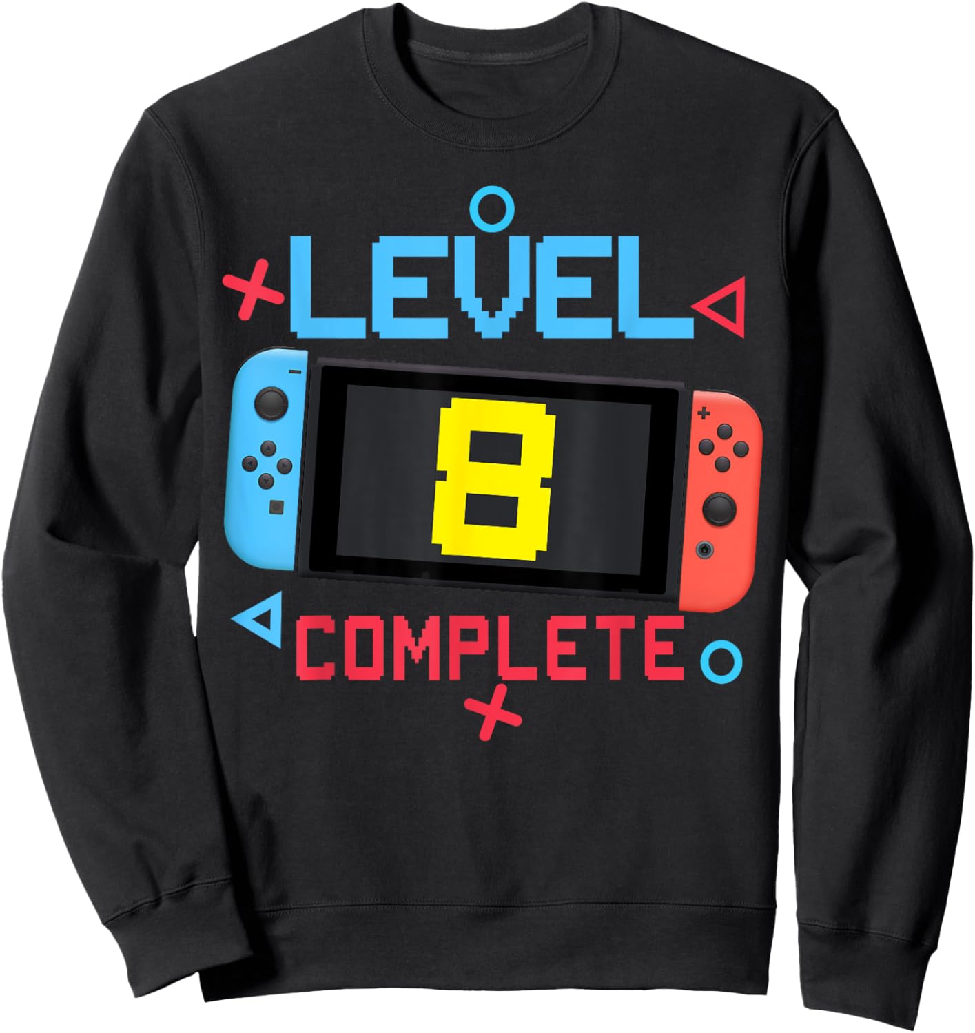 Level 8 Complete Boy 8 Years Old Bday 8th Birthday Gifts Sweatshirt - Sweatshirt | Black