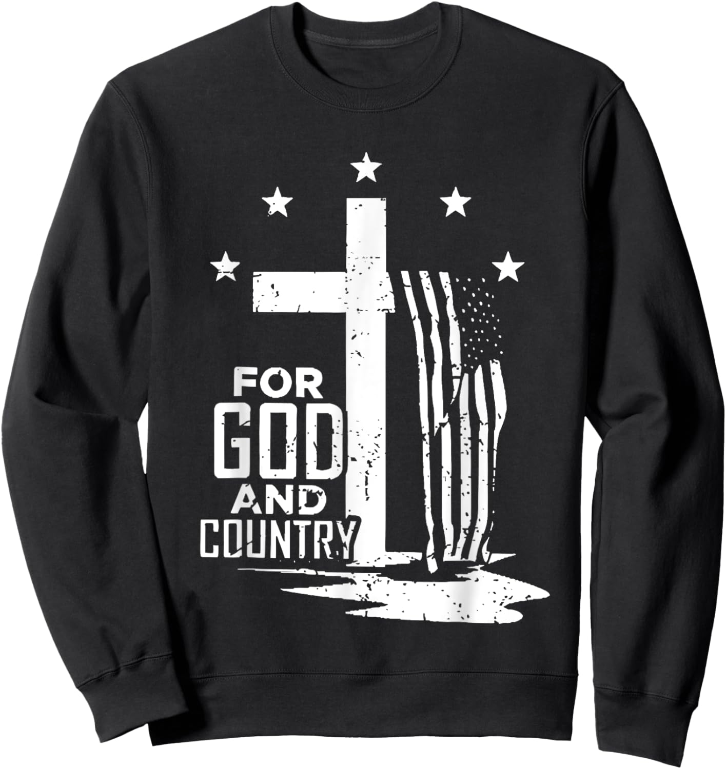 For God and Country Sweatshirt - Sweatshirt | Black