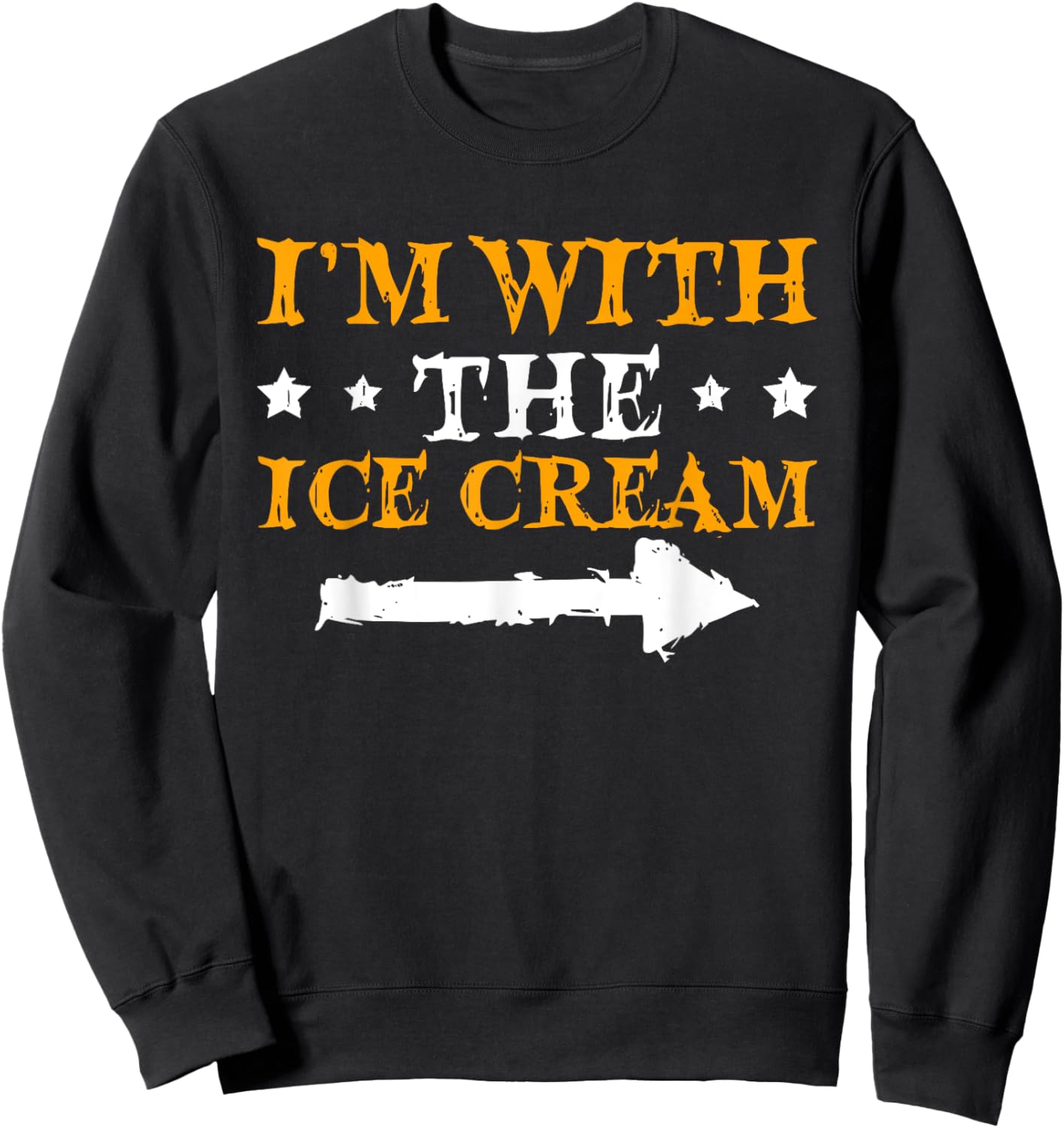 I'm With The Ice Cream Funny Couple Halloween Men Women Sweatshirt - Sweatshirt | Black
