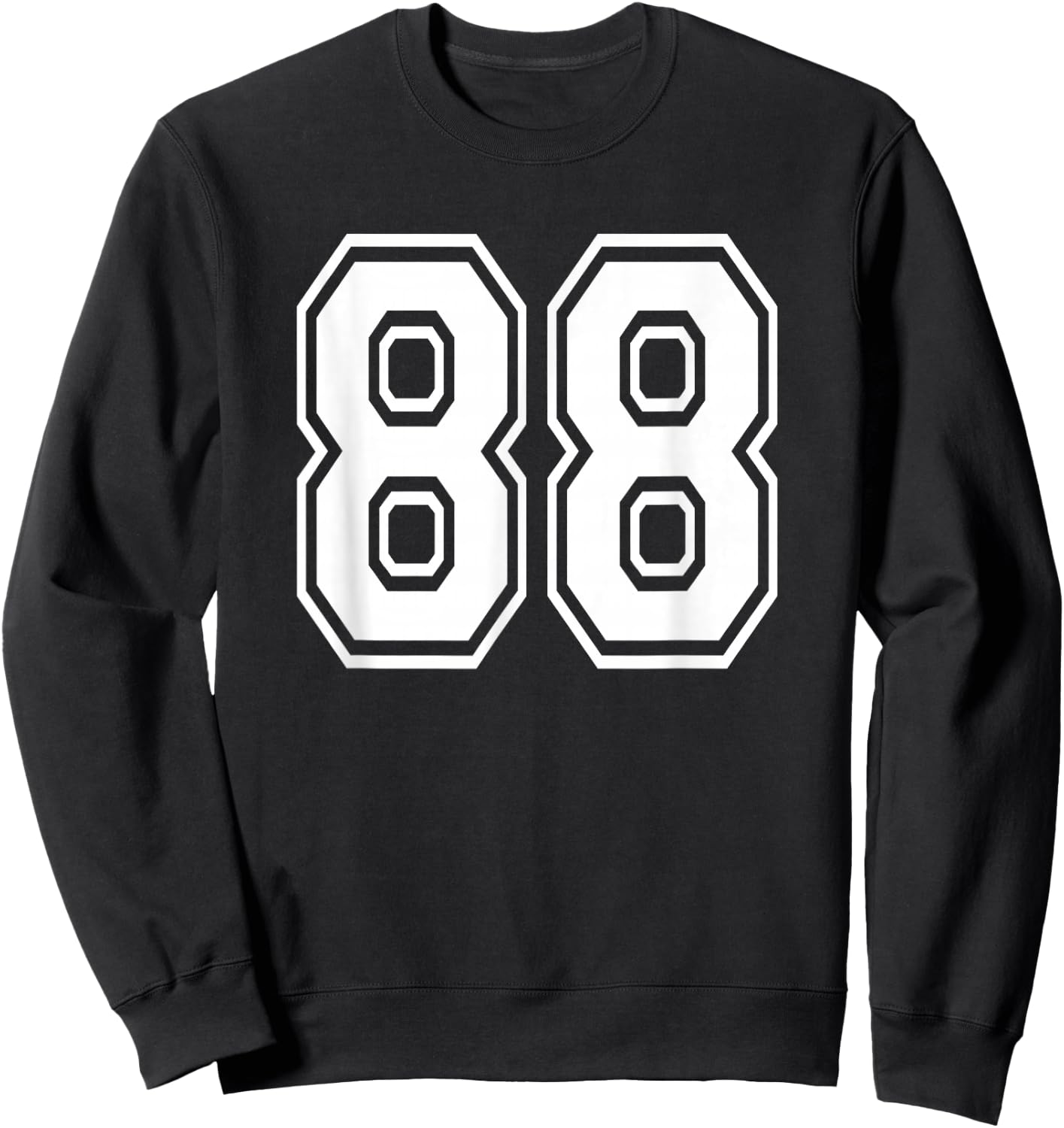 Number 88 Numbered Uniform Sports Jersey Team 88th Birthday Sweatshirt - Sweatshirt | Black