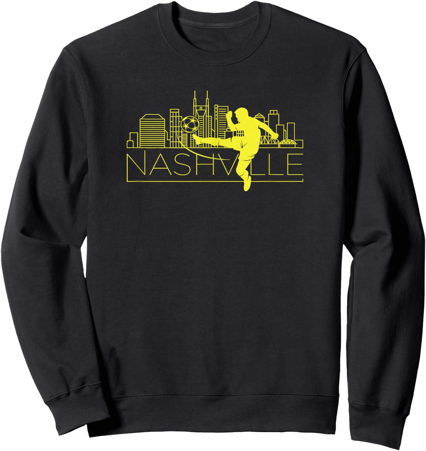 Cheek Creations Nashville Soccer City MLS , Men's Blue Short Sleeve Classic Fit , Small Sweatshirt - Sweatshirt | Black