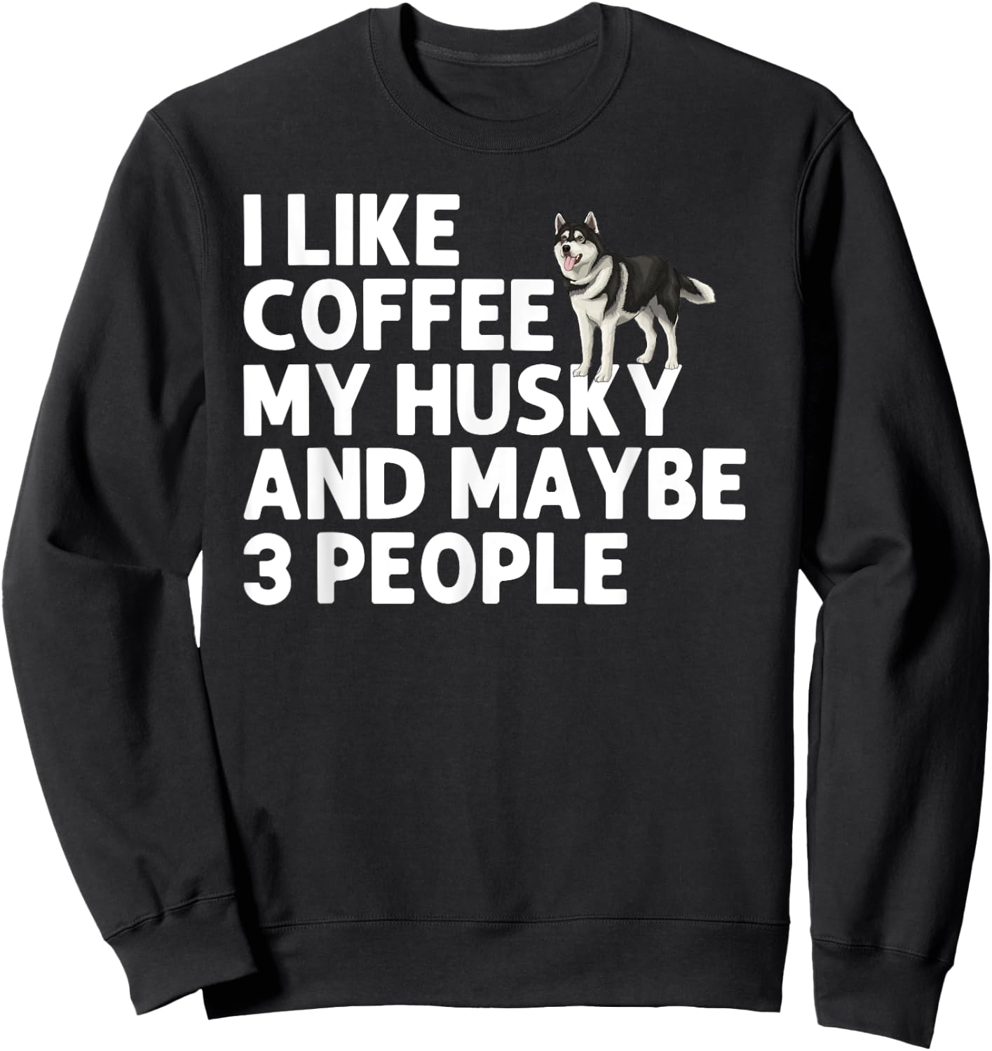 Husky Design Women Siberian Husky Dog Husky Lover Sweatshirt - Sweatshirt | Black