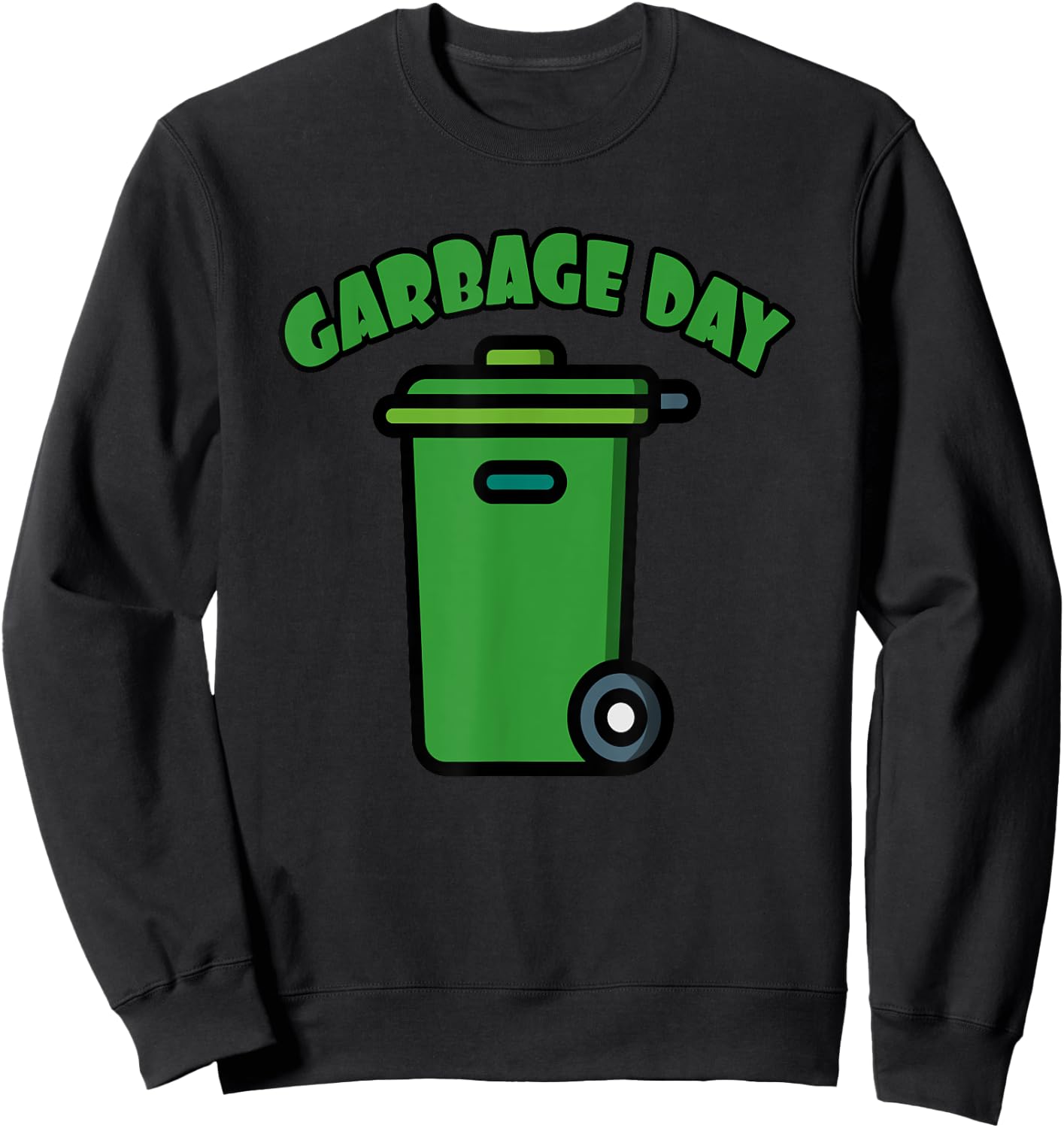 Kids Trash Can & Garbage Day Shirt & Garbage Bin Sweatshirt - Sweatshirt | Black