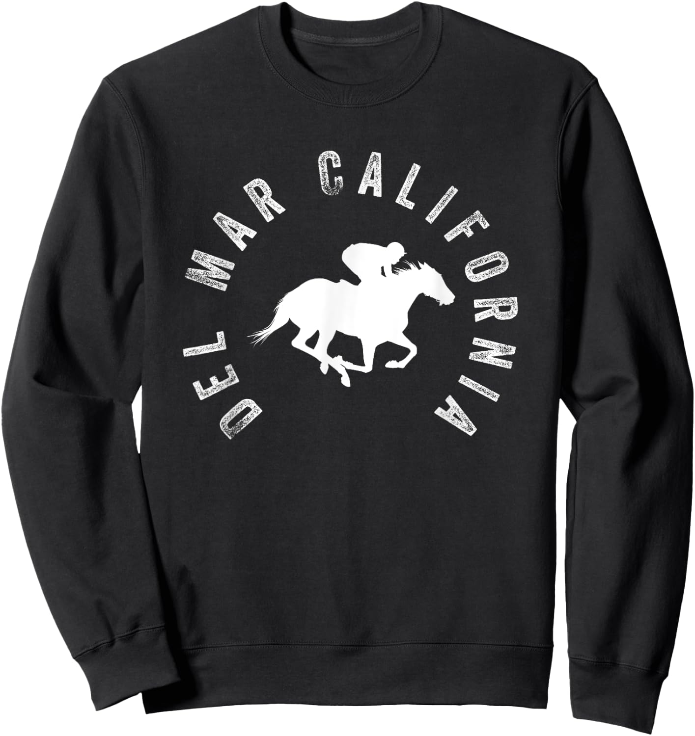 Del Mar California Del Mar California Horse Racing Black -Adults Small Classic Fit Short Sleeve Horse Racing Enthusiasts, Men, Women Sweatshirt - Sweatshirt | Black