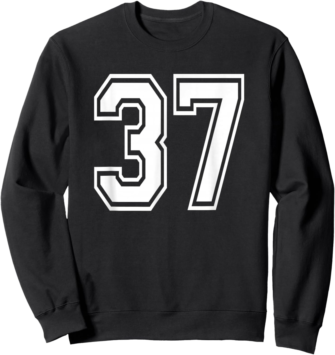 Number 37 Birthday Gift Sports Player Team Numbered Jersey Sweatshirt - Sweatshirt | Black