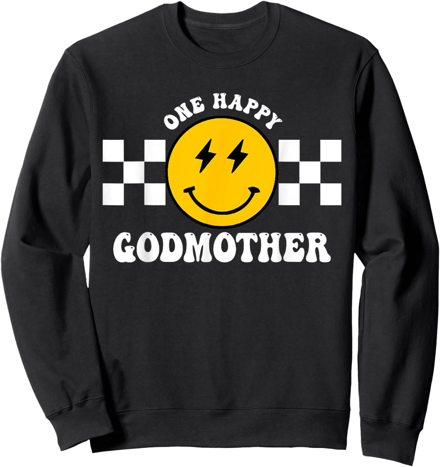One Happy Dude 1st Birthday One Cool Godmother Family Sweatshirt - Sweatshirt | Black