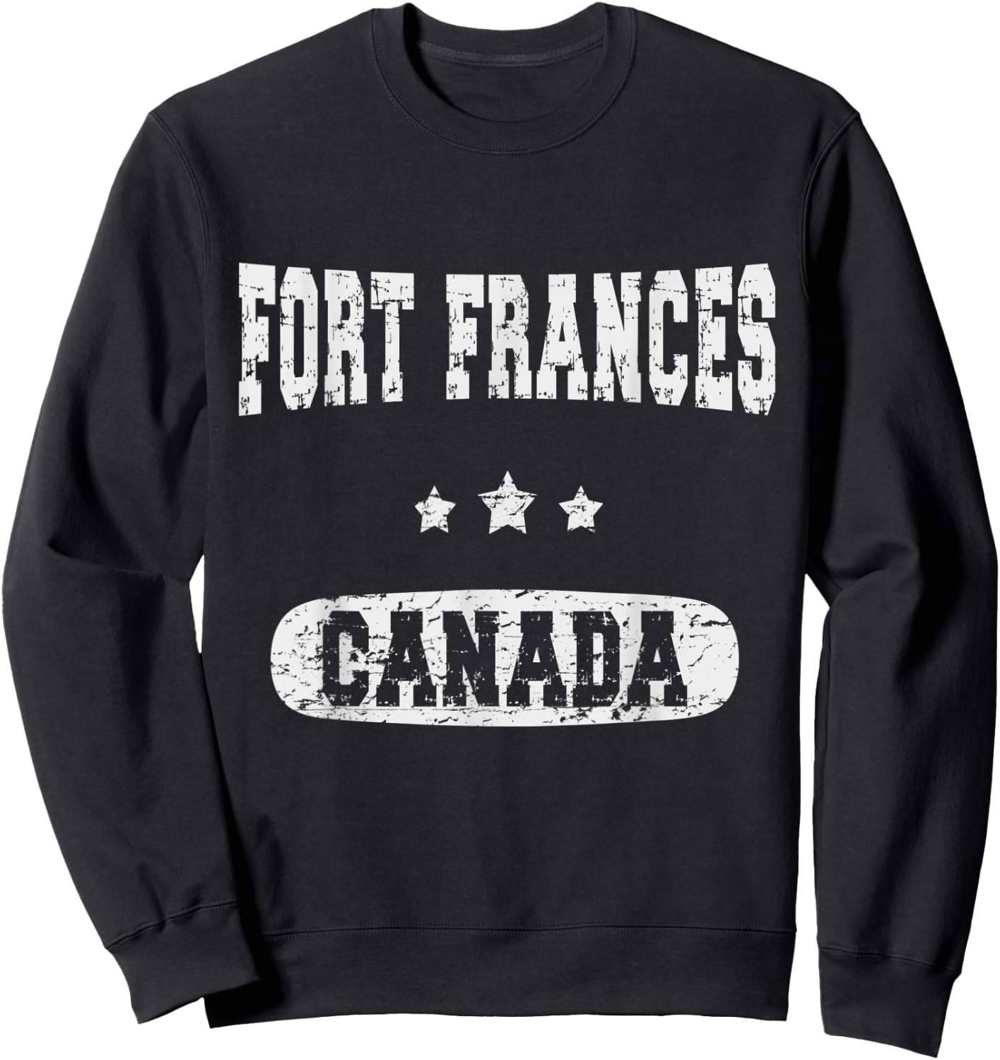 Vintage Fort Frances Canada Sweatshirt - Sweatshirt | Black