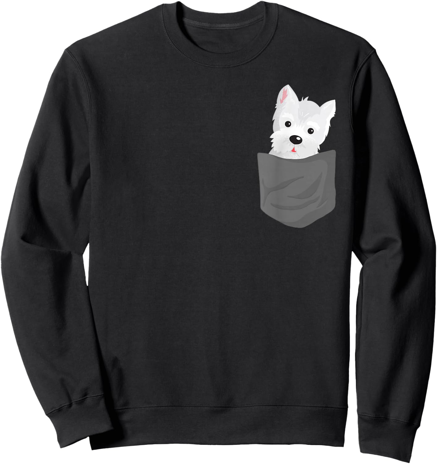 Dog In A Pocket Cute Westie Terrier Lover Puppy Sweatshirt - Sweatshirt | Black