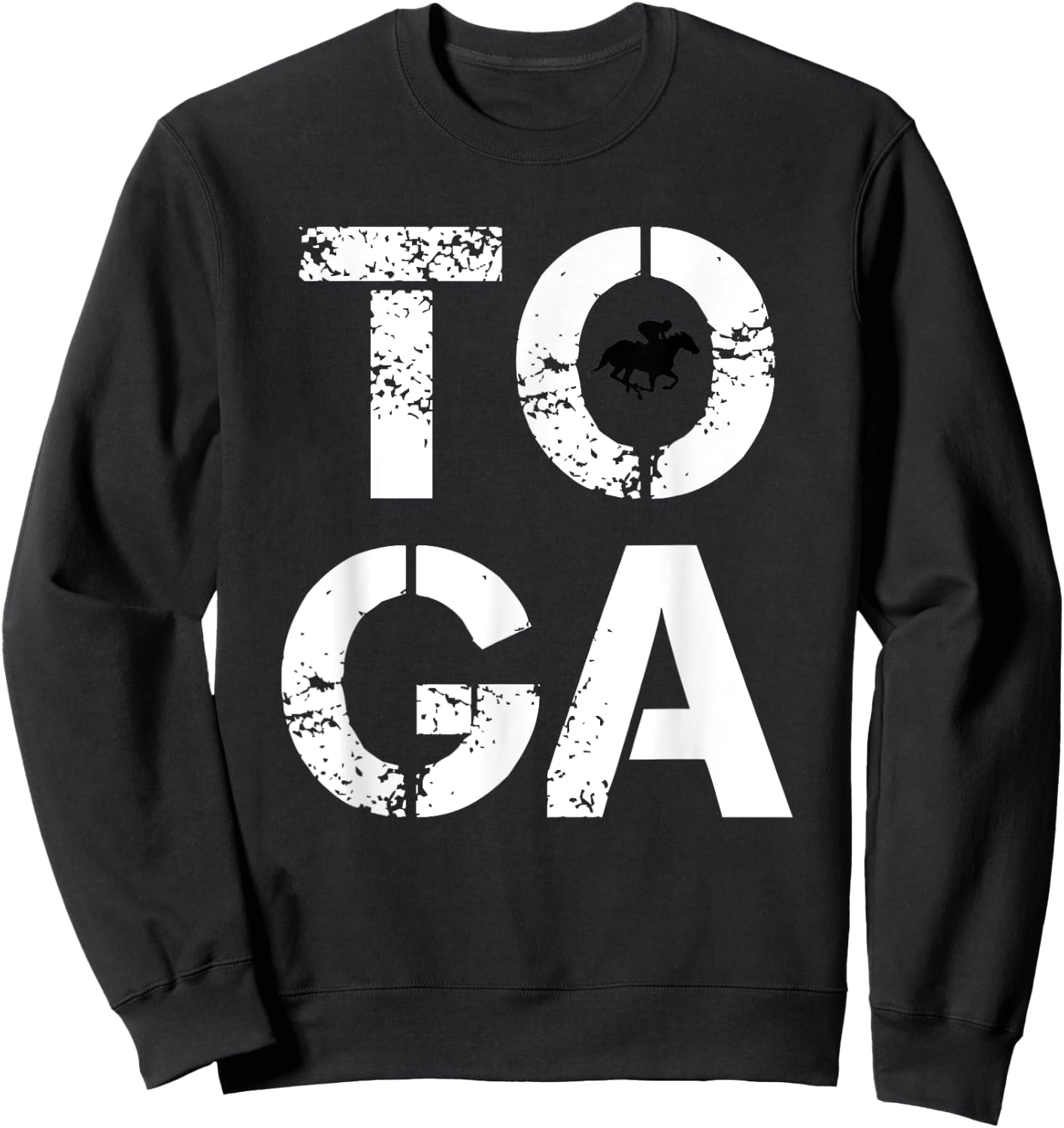 Toga Saratoga Springs Upstate New York Horse Racing Sweatshirt - Sweatshirt | Black