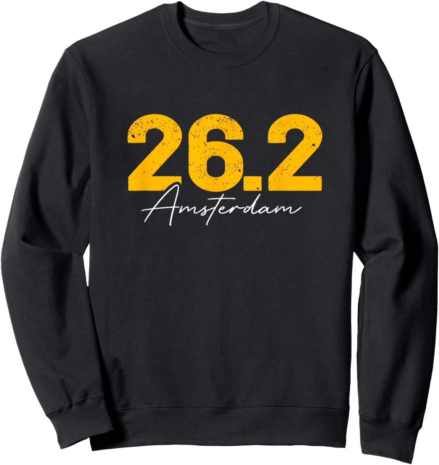 Amsterdam Running 26.2 Marathon Runner Sweatshirt - Sweatshirt | Black