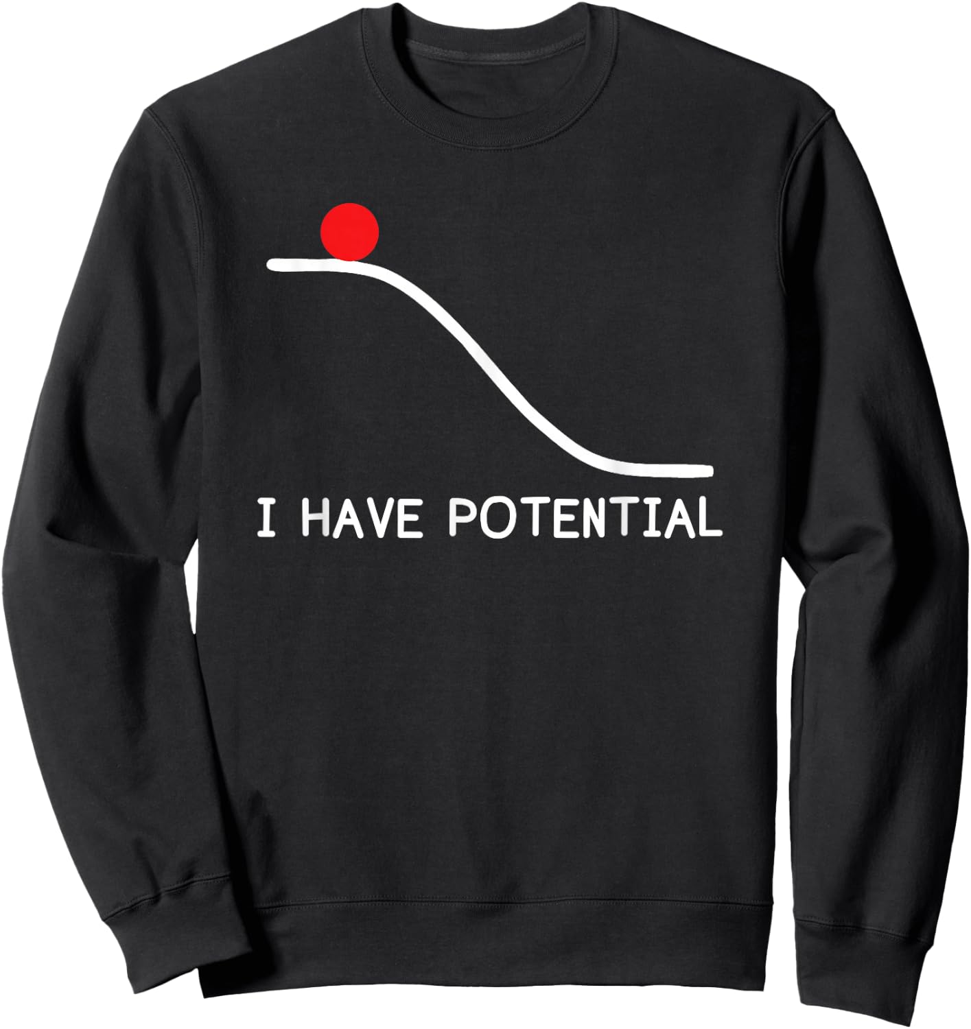 Physics I Have Potential Energy Funny Small Sweatshirt - Sweatshirt | Black