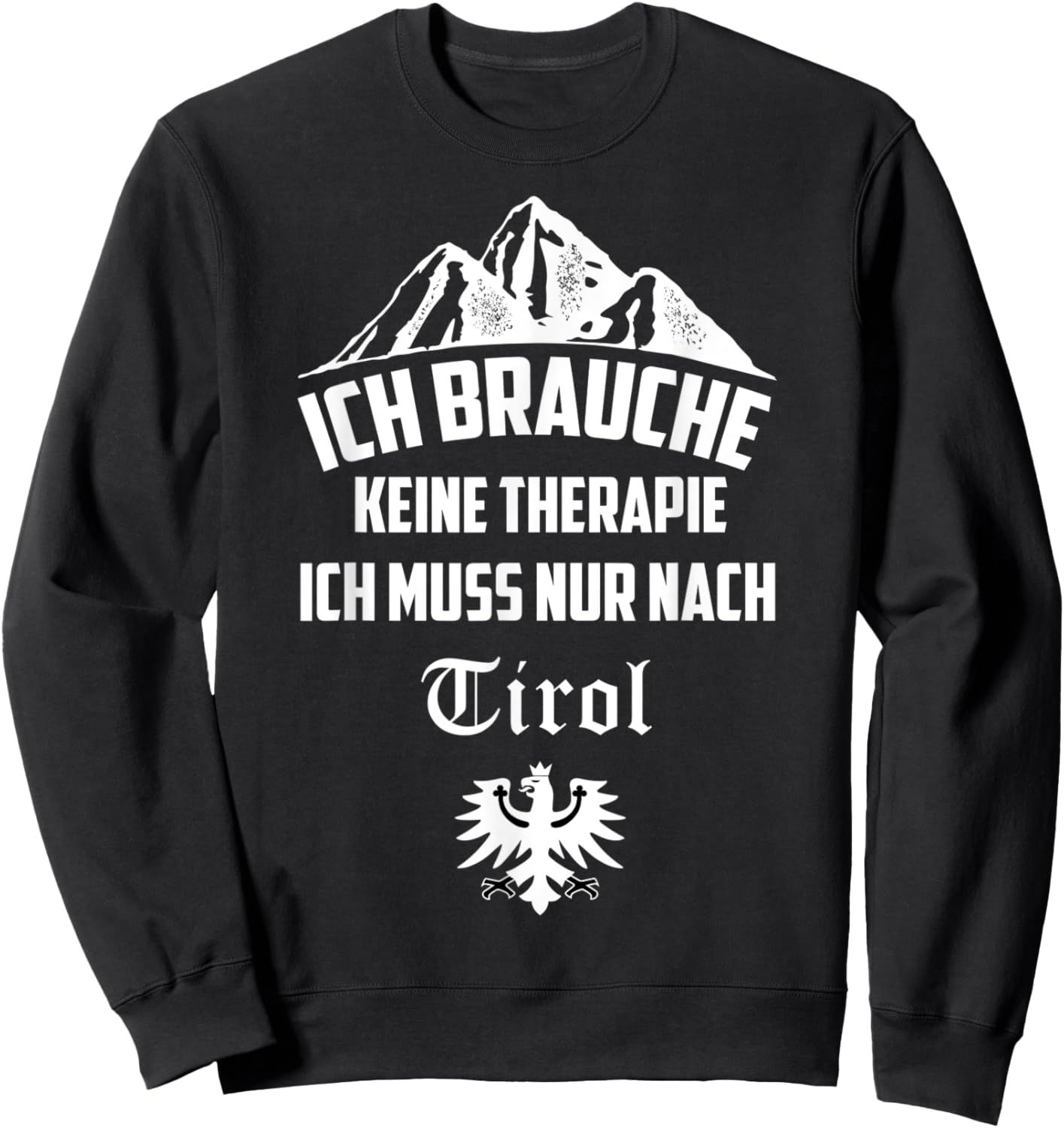 Tyrol with Tyrolean Eagle Coat of Arms Sweatshirt - Sweatshirt | Black