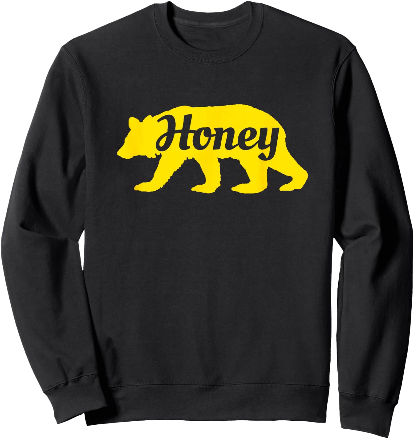 Honey Bear Funny Silhouette Sweatshirt - Sweatshirt | Black