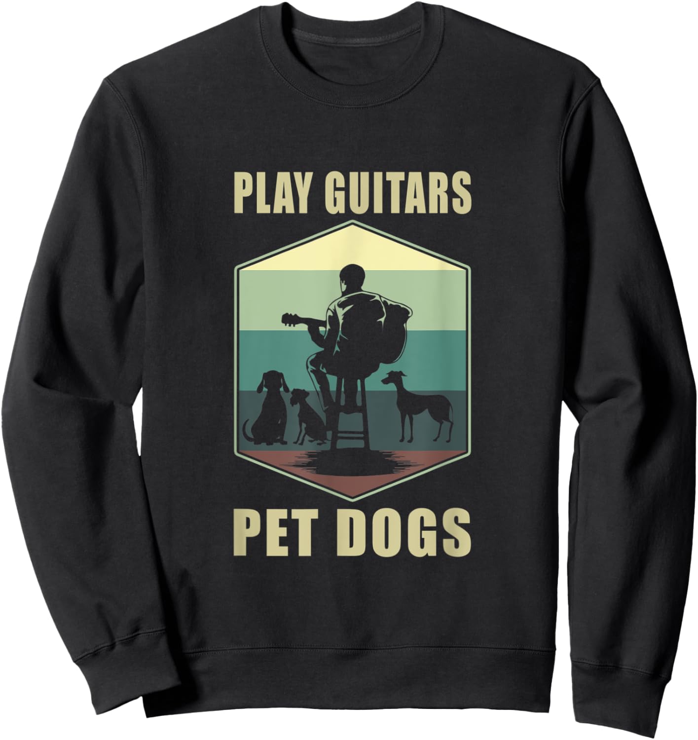 Guitar Player Guitar Sweatshirt - Sweatshirt | Black