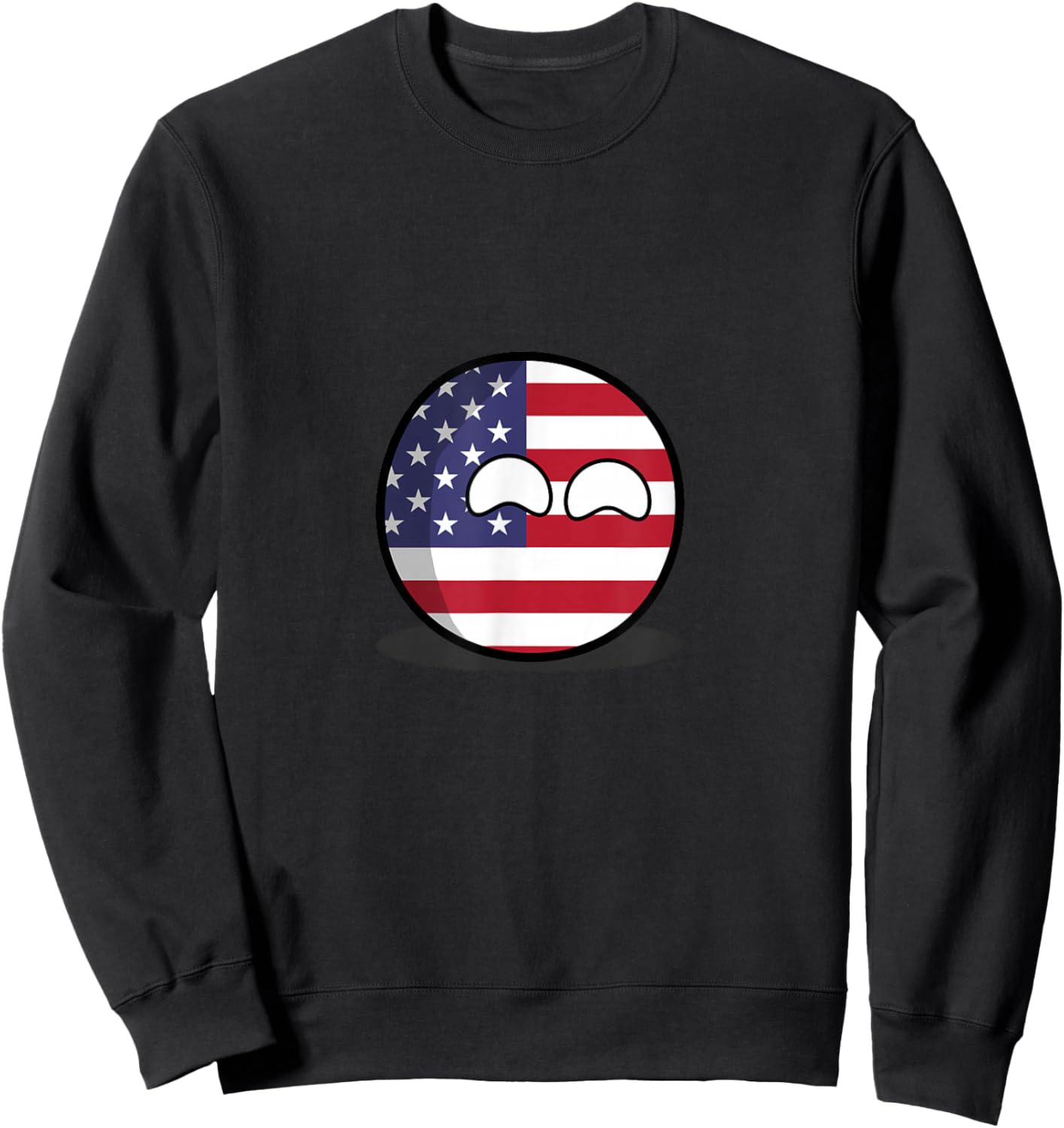 US American Flag Countryball Men Sweatshirt - Sweatshirt | Black