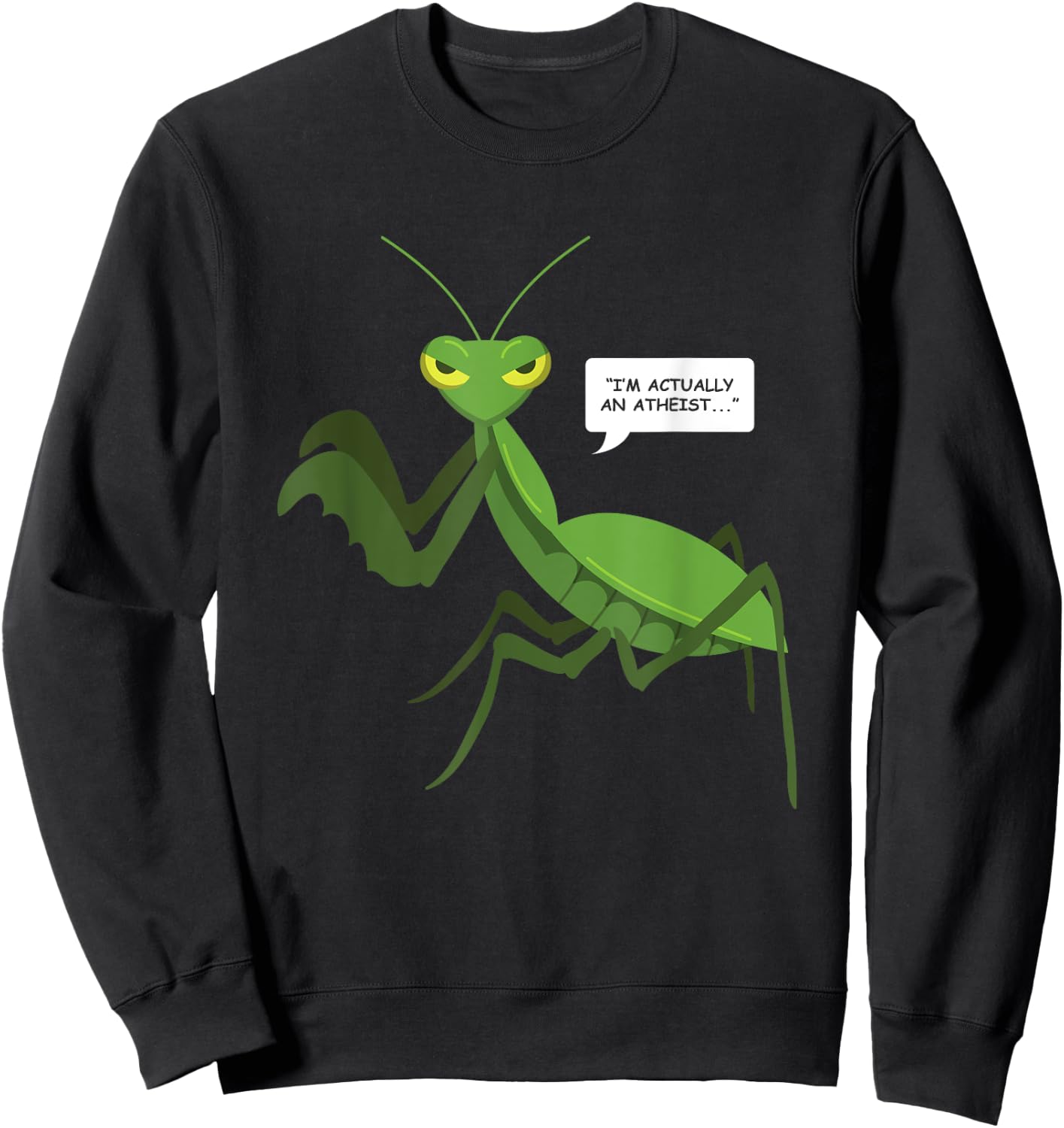 Funny Atheist Shirt Praying Mantis Bug Religion Shirt Gifts Sweatshirt - Sweatshirt | Black