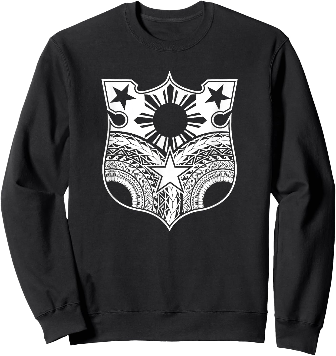 Vintage Tribal Filipino flag shirt - Filipino Heritage Sweatshirt - Sweatshirt | Black