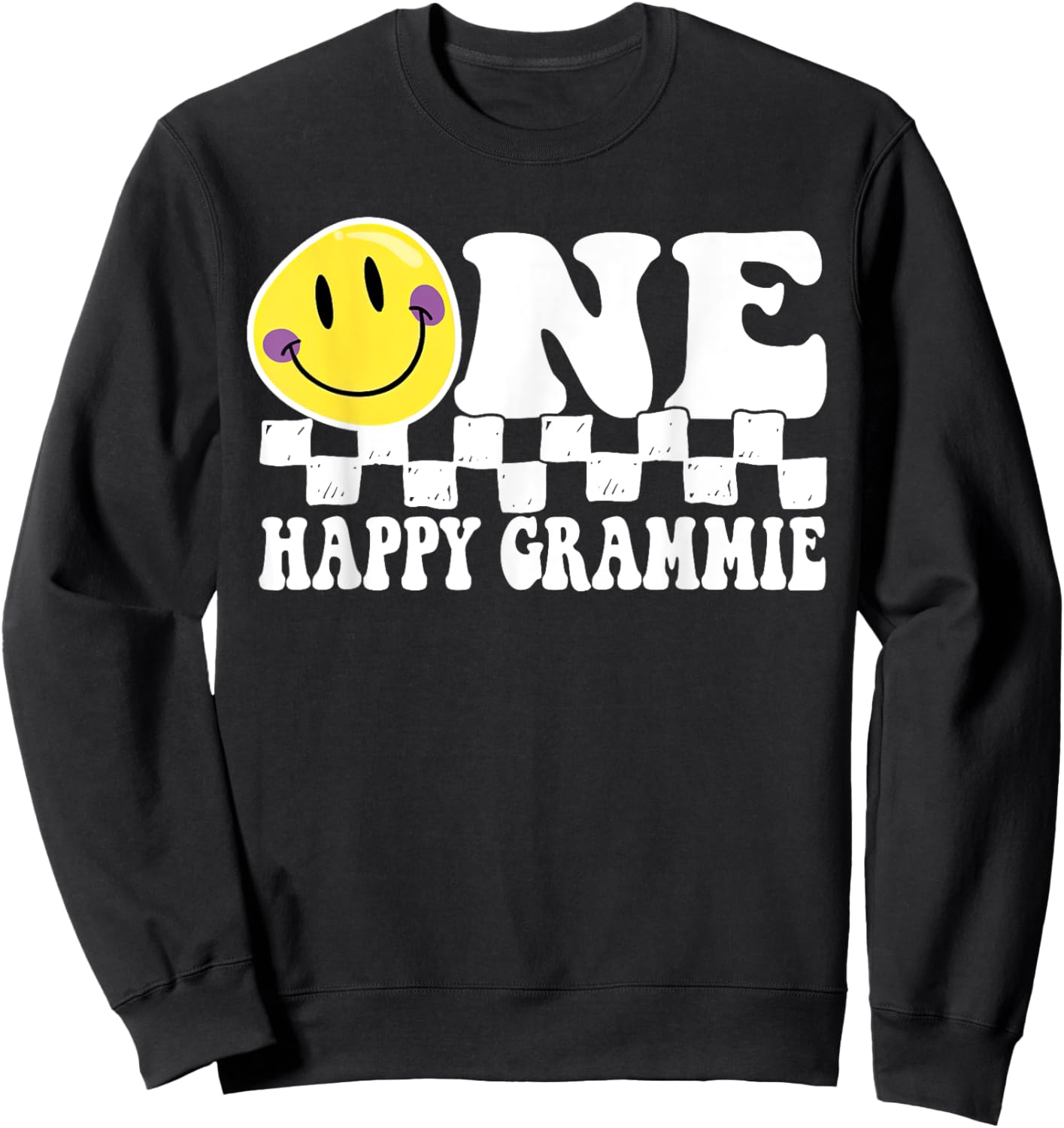 One Happy Dude Grammie 1st Birthday Family Matching Sweatshirt - Sweatshirt | Black