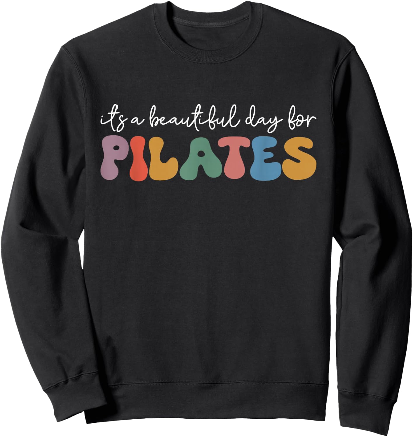 SOMMAS YOGA Retro Pilates Lover Instructor Workout Sweatshirt - Sweatshirt | Black